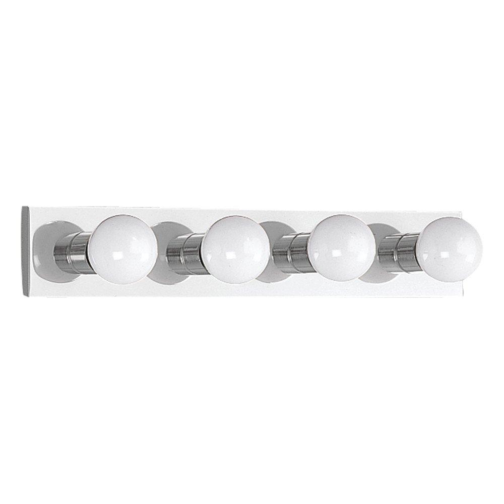 Sea Gull Lighting 4738-05 Center Stage Four-Light Bath or Wall Light Fixture, Chrome Finish