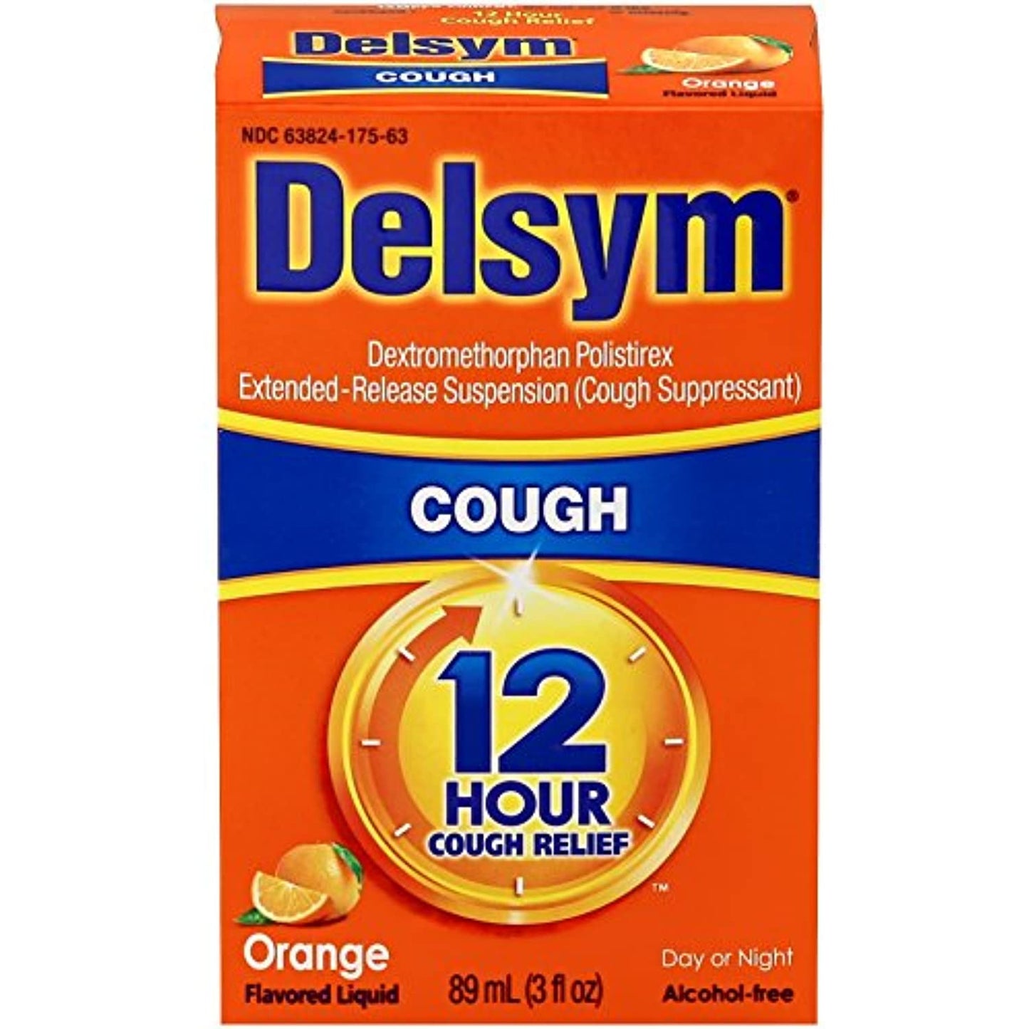 Lot of 6 Delsym Cough Suppressant Liquid Orange Flavor 3 oz each EXP 01/23