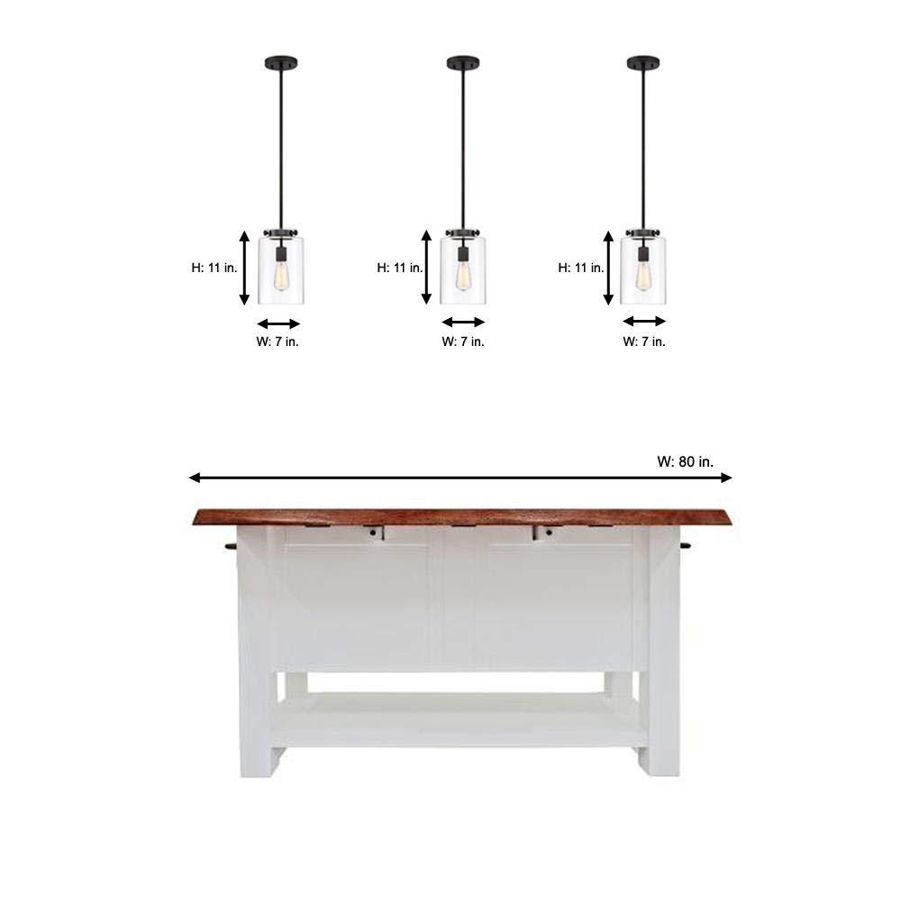 Home Decorators Collection 1-Light Oil Rubbed Bronze Mini Pendant with Clear Glass Shade