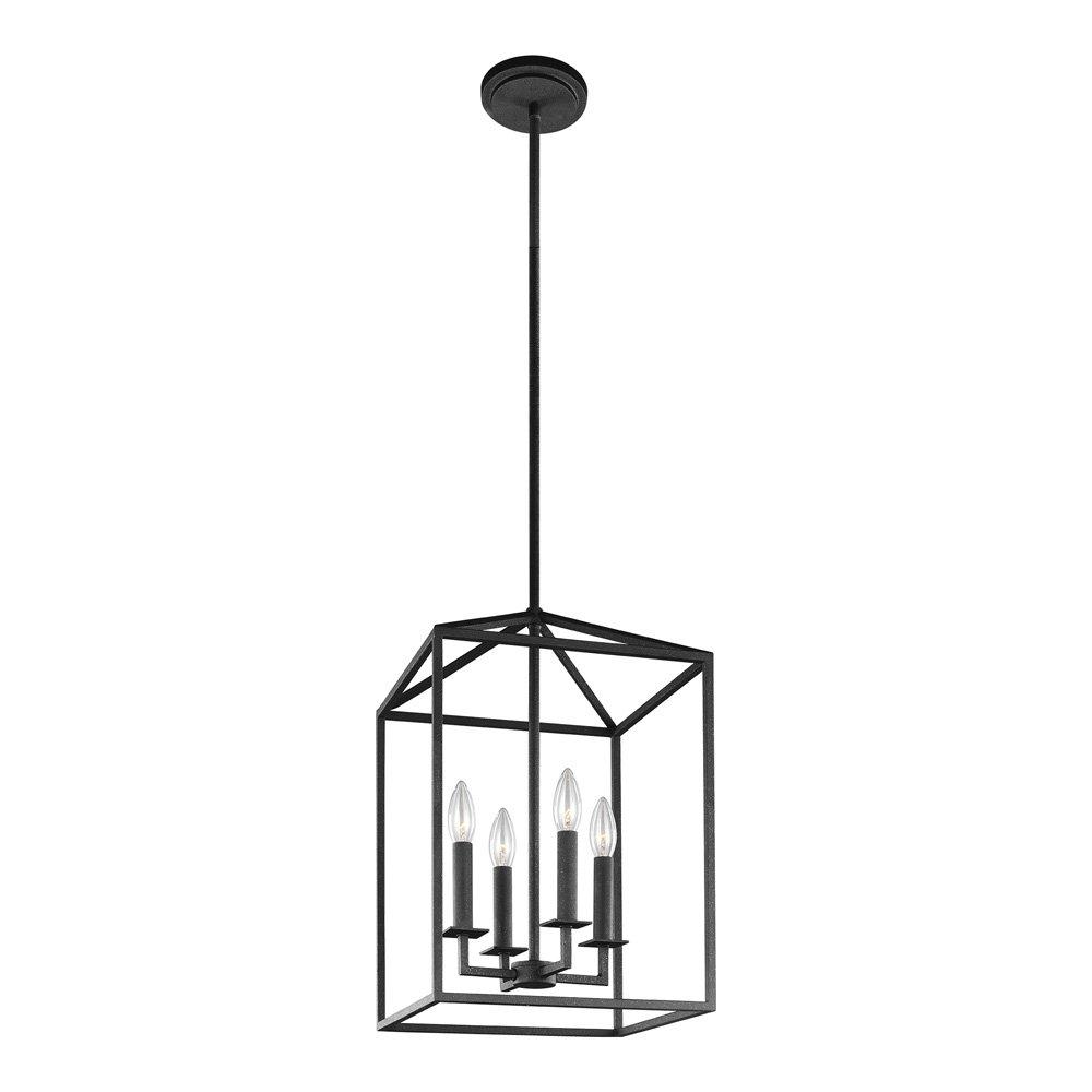 Sea Gull Lighting 5115004-839 Perryton Four-Light Hall or Foyer Light Fixture, Blacksmith Finish