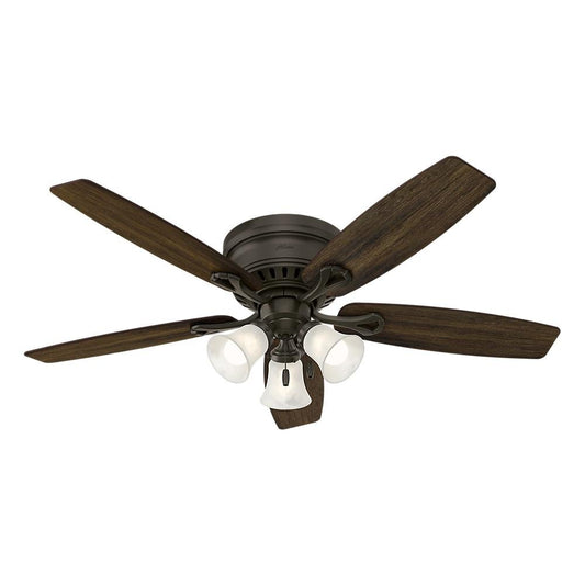 Open Box Hunter 52" Classic LED Hugger Ceiling Fan Flush Mount Low Profile 3 L..