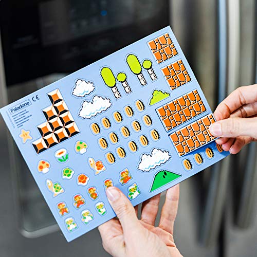 Paladone Super Mario Bros. Fridge Magnets - Features 80 Magnetic Characters and