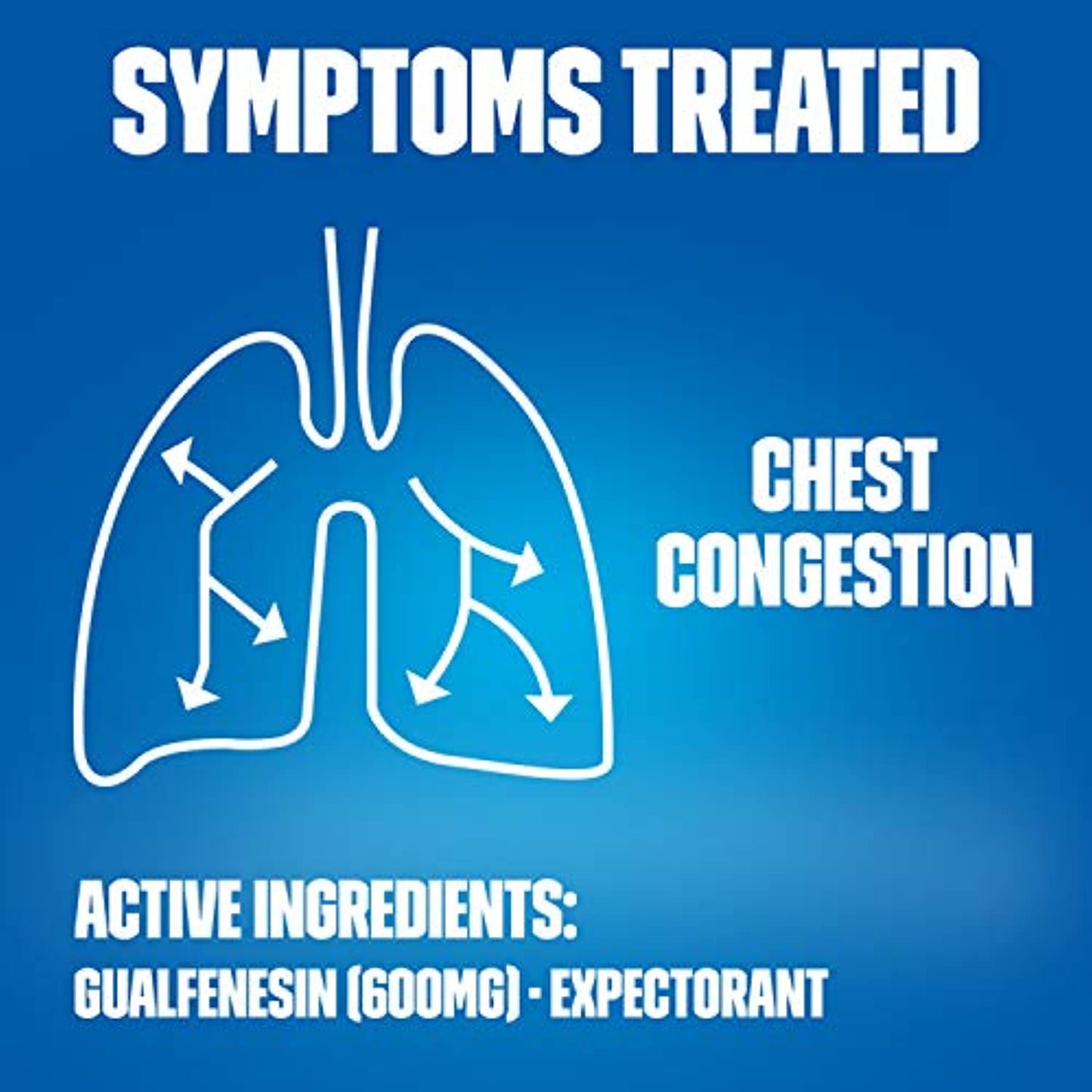 Chest Congestion, Mucinex Expectorant 12 Hour Extended Release Tablets, 20ct, 600mg Guaifenesin with Extended Relief of Chest Congestion Caused by Excess Mucus. Thins and Loosens Mucus