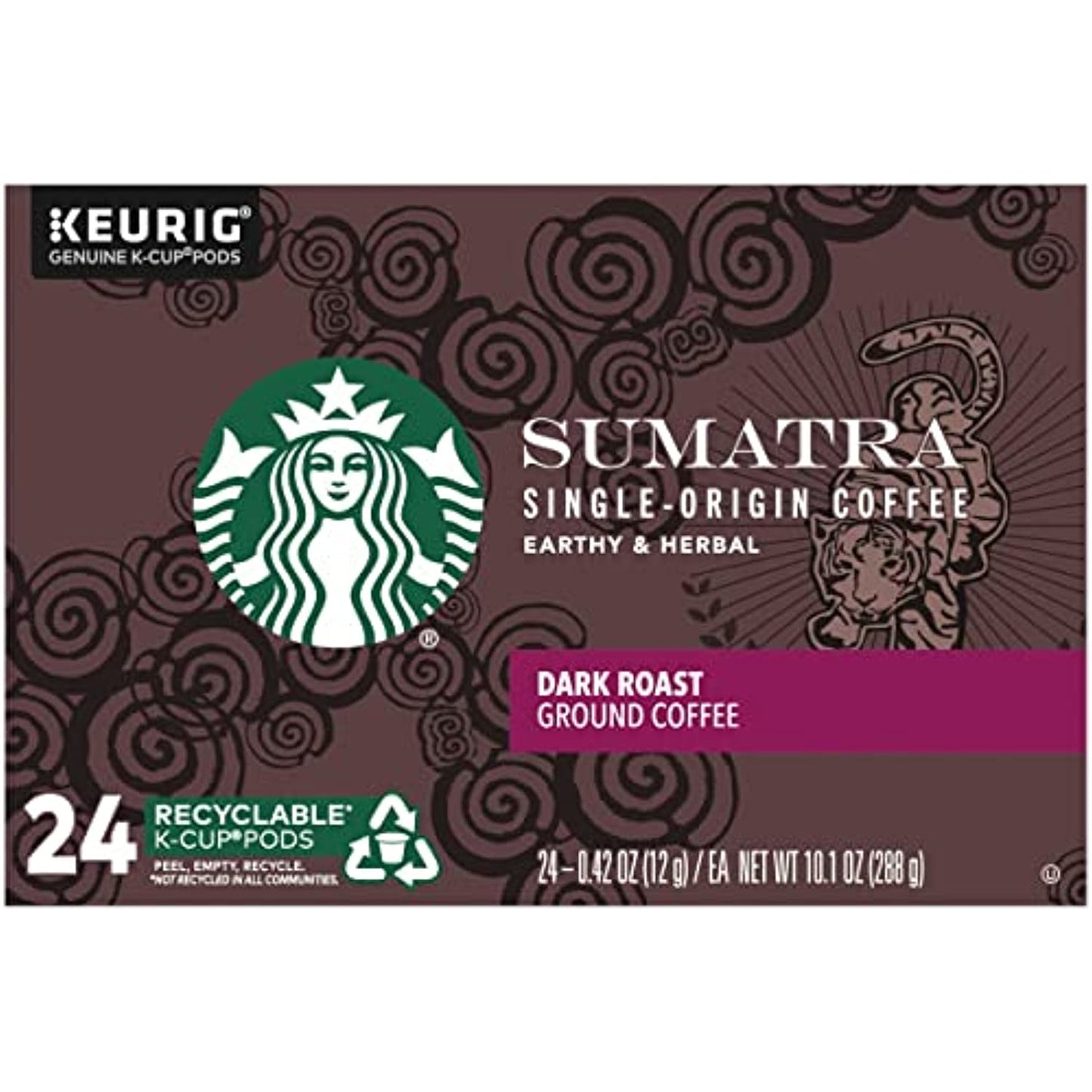 Starbucks Sumatra Dark Roast K-Cups Coffee Pods 96 Count READ DESCRIPTION