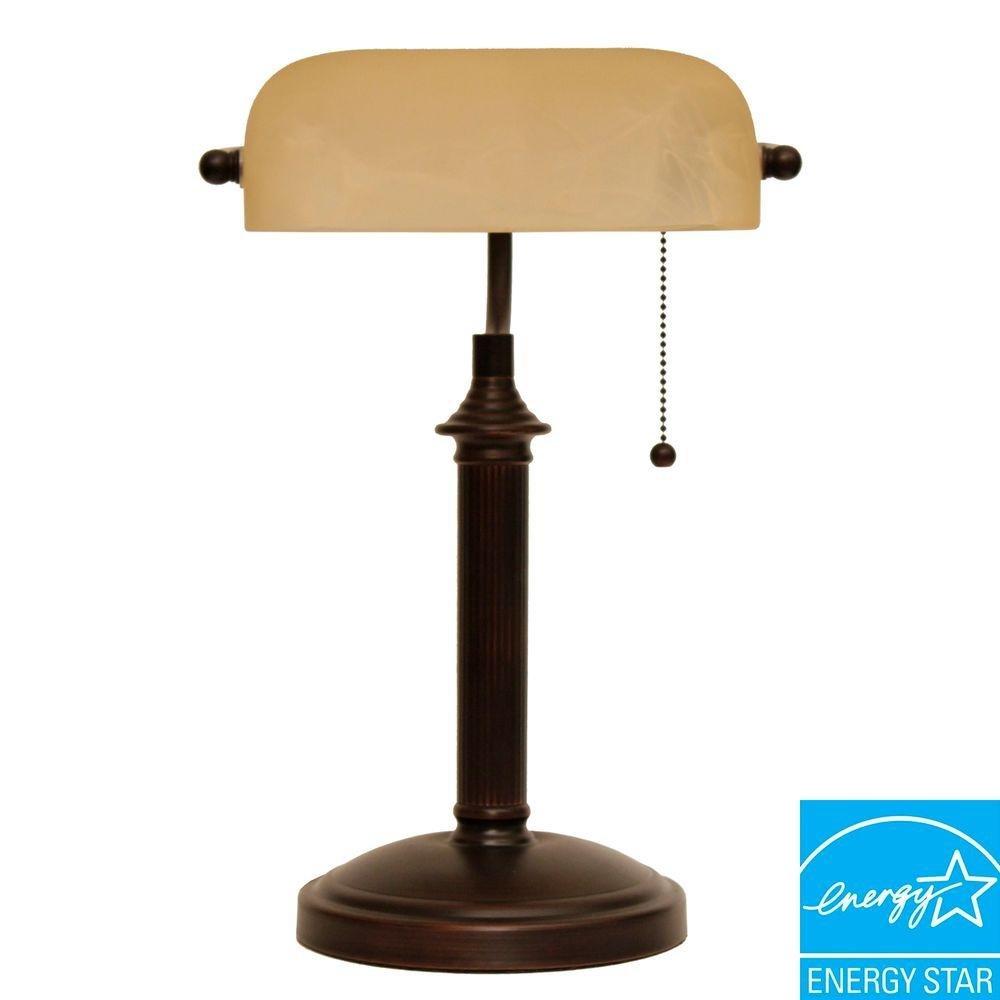 15 In. Oil Rubbed Bronze Bankers Lamp