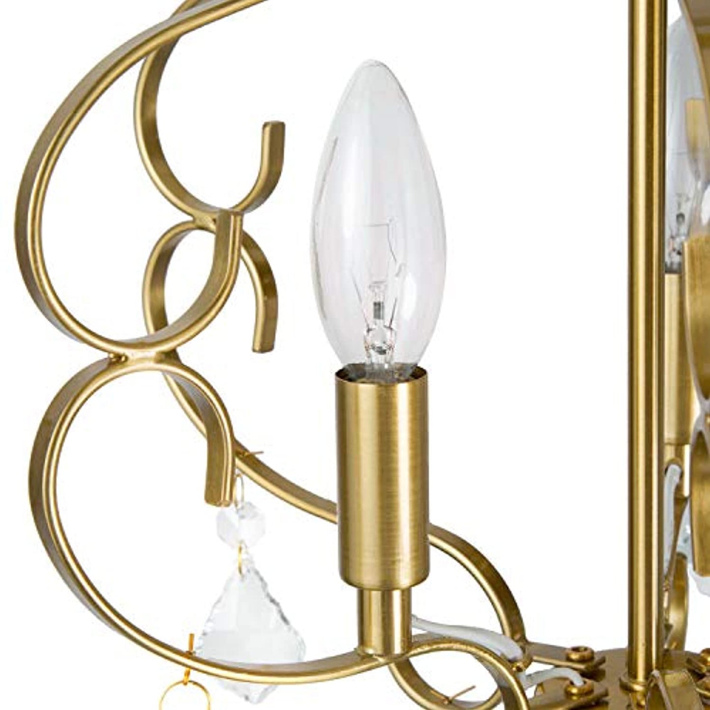 KSANA Chandelier, Light Fixture in Gold Plated, K9 Crystal 13’’x 18’’ OPEN BOX