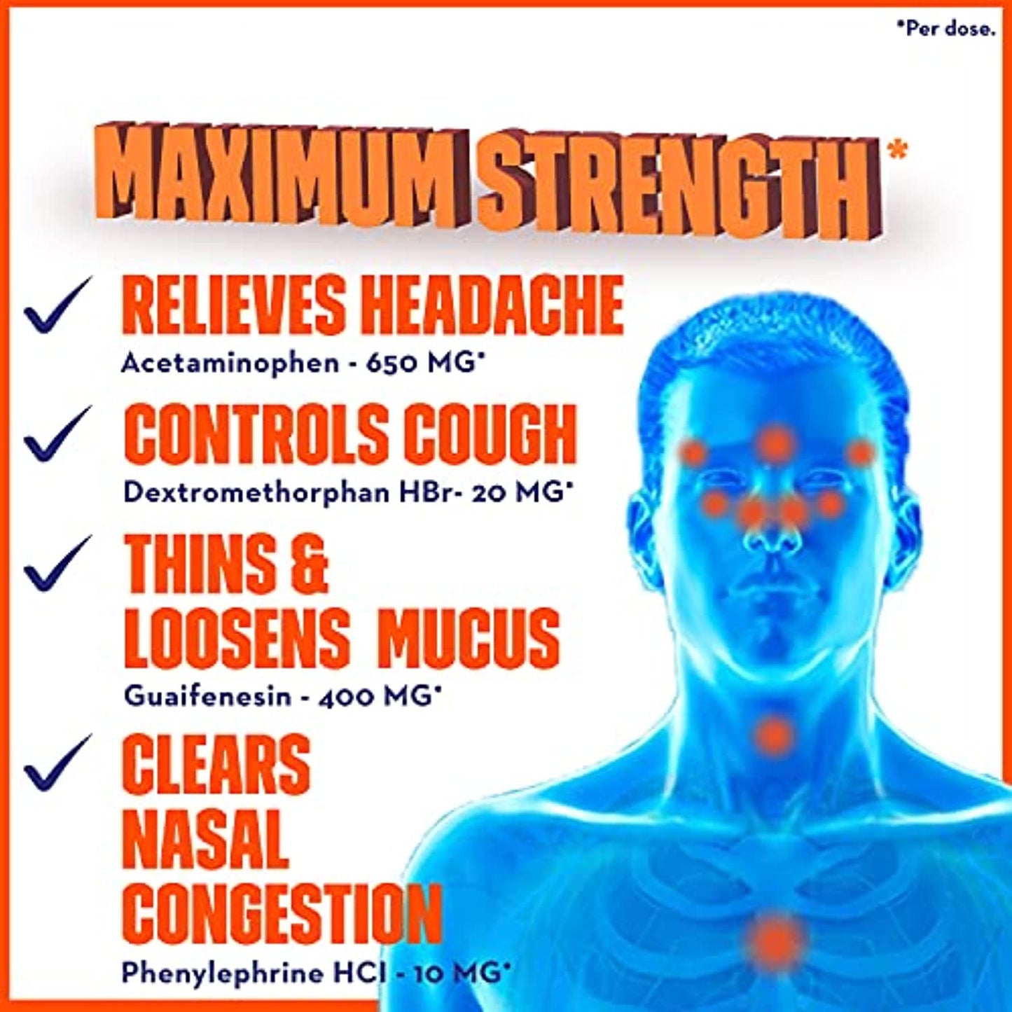 Maximum Strength Mucinex Sinus-Max Pressure and Pain Caplets, 20 Count Relieves Sinus Pressure & Congestion, Headache & Fever, and Thins & Loosens Mucus (Pack of 3)