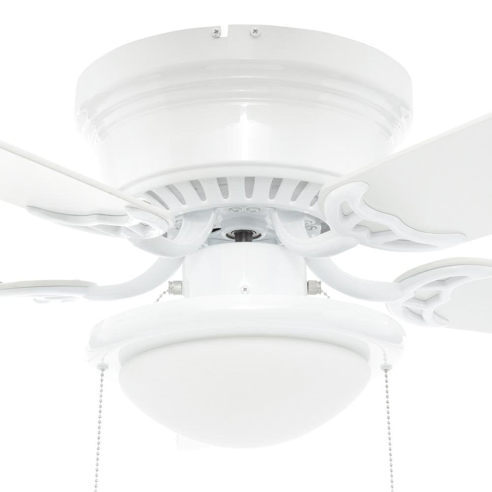 Hugger 52 in. LED White Ceiling Fan-AL383LED-WH
