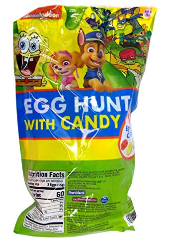 Nickelodeon Themed Candy Filled Plastic Easter Eggs Basket Stuffers, 2.82 Ounce,