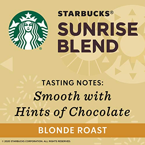 12 PACK Starbucks Sunrise Blend Blonde Roast Ground Coffee BEST BEFORE 11/2019