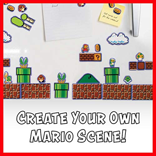 Paladone Super Mario Bros. Fridge Magnets - Features 80 Magnetic Characters and