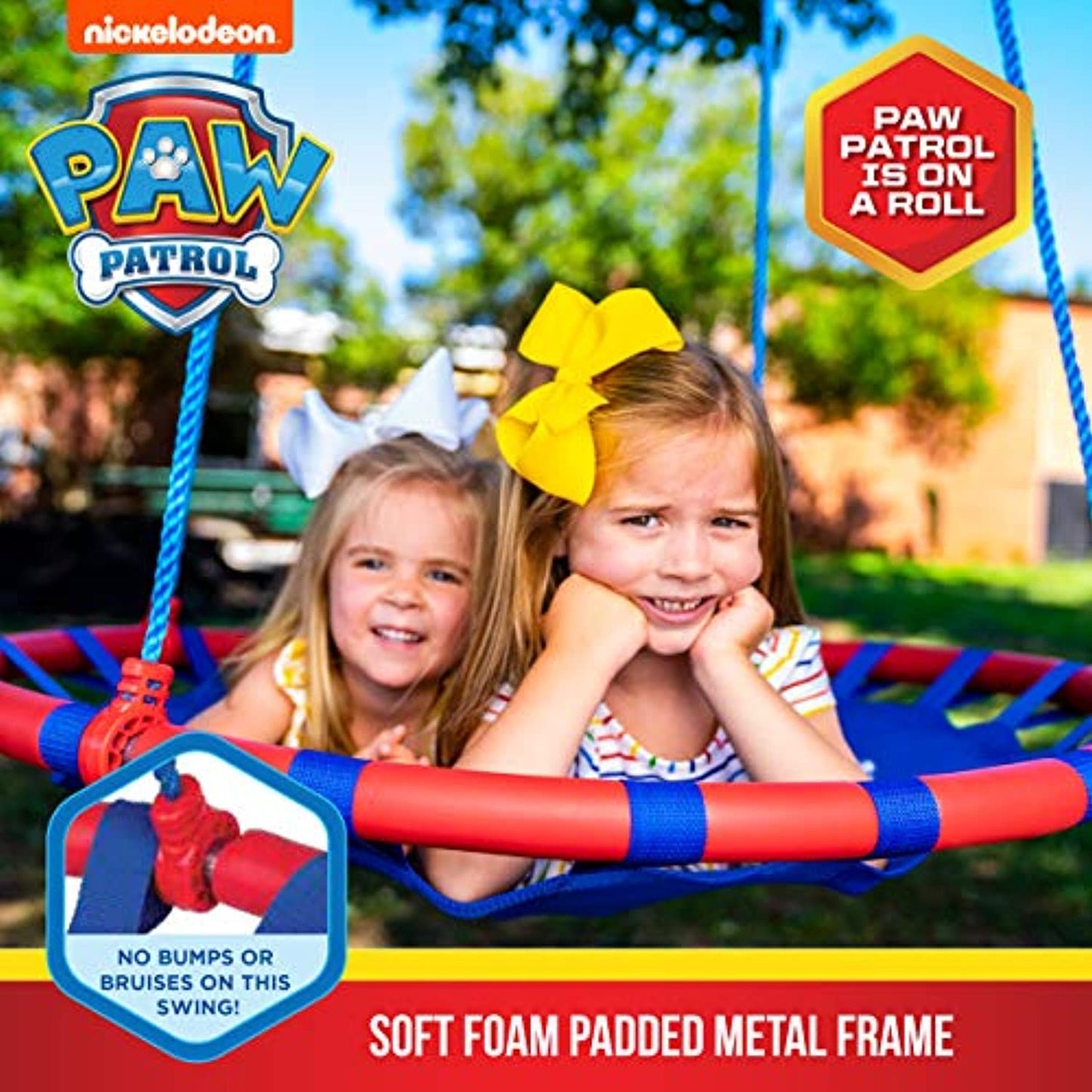 Swurfer Paw Patrol 40 Inch Saucer Swing, Holds up to 250 pounds, Ages 3 and Up