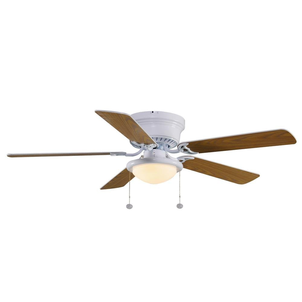 Hugger 52 in. LED White Ceiling Fan-AL383LED-WH