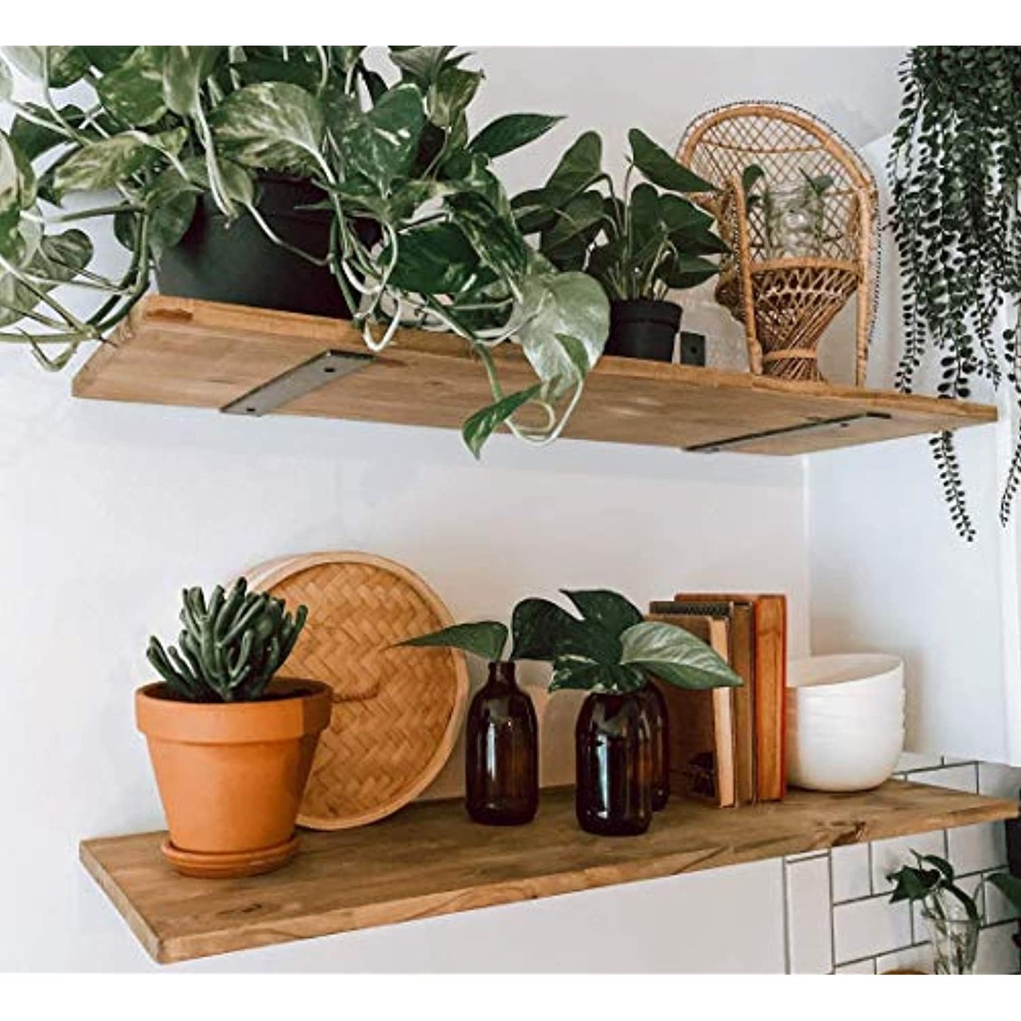 DIY CARTEL Rustic Shelf Brackets - Raw Hot Rolled Steel 8" x 6" 2 pack (no lip)