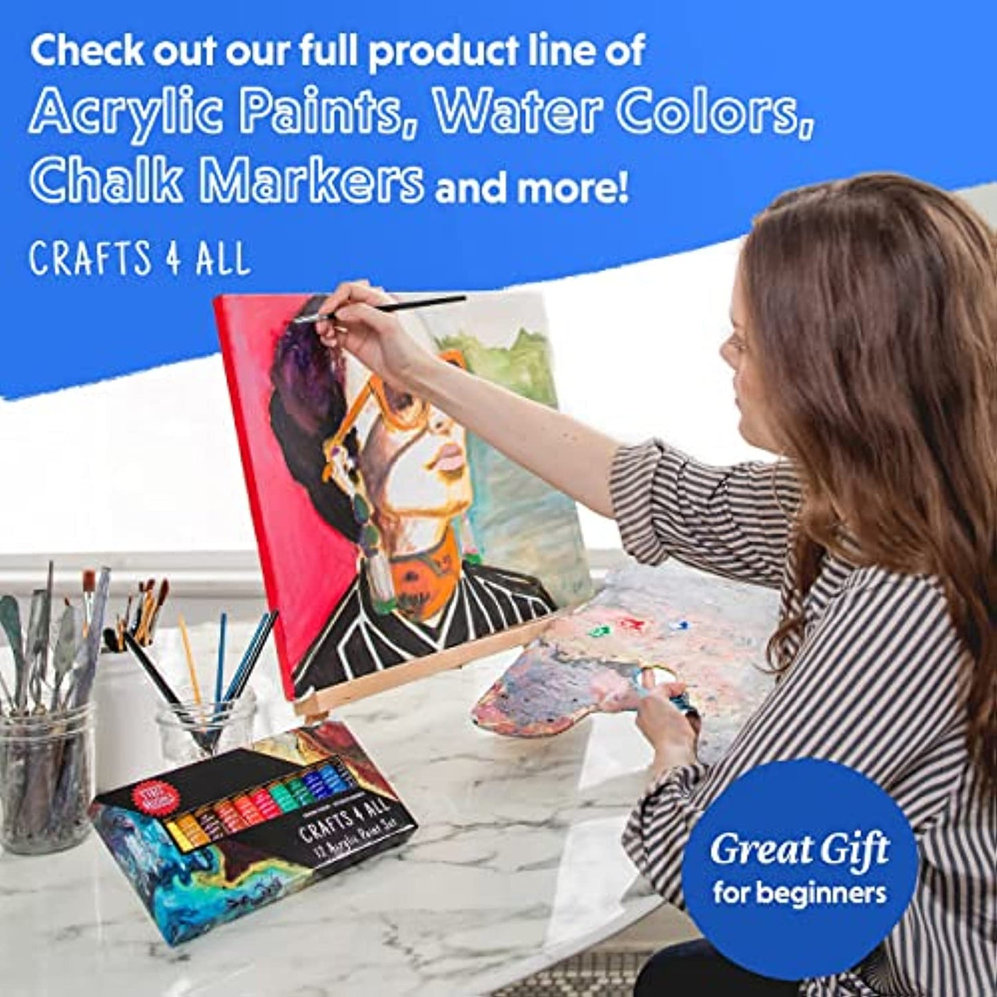 Crafts 4 All Acrylic Paint Sets 12 Sets of 12 Count Craft Paint Sets