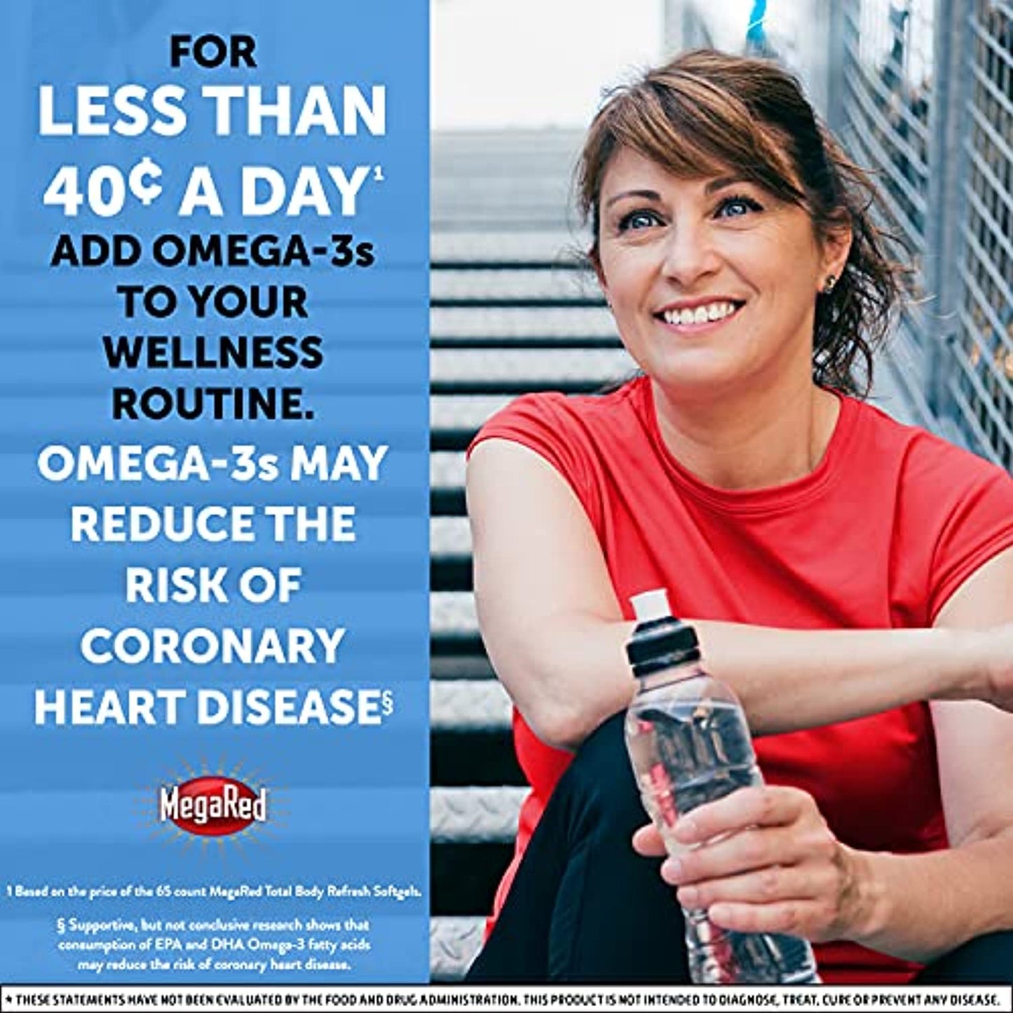 Omega-3 Blend Total Body + Refresh 500mg Softgels, MegaRed (65 count in a bottle), Easily Absorbed Krill Oil, To Support Your Heart, Joints, Brain & Eyes