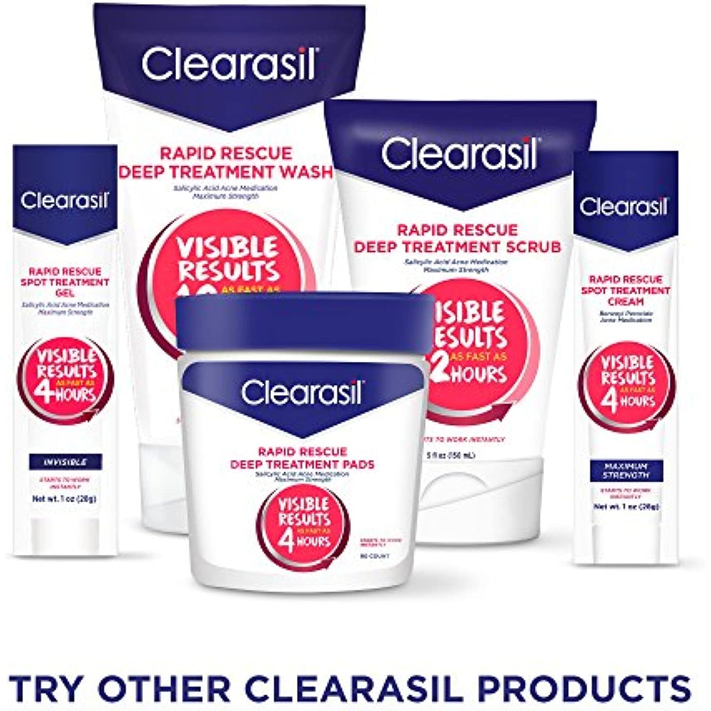 Clearasil Rapid Rescue, Deep Treatment Wash 6.78 oz (Pack of 3) EXP 7/22