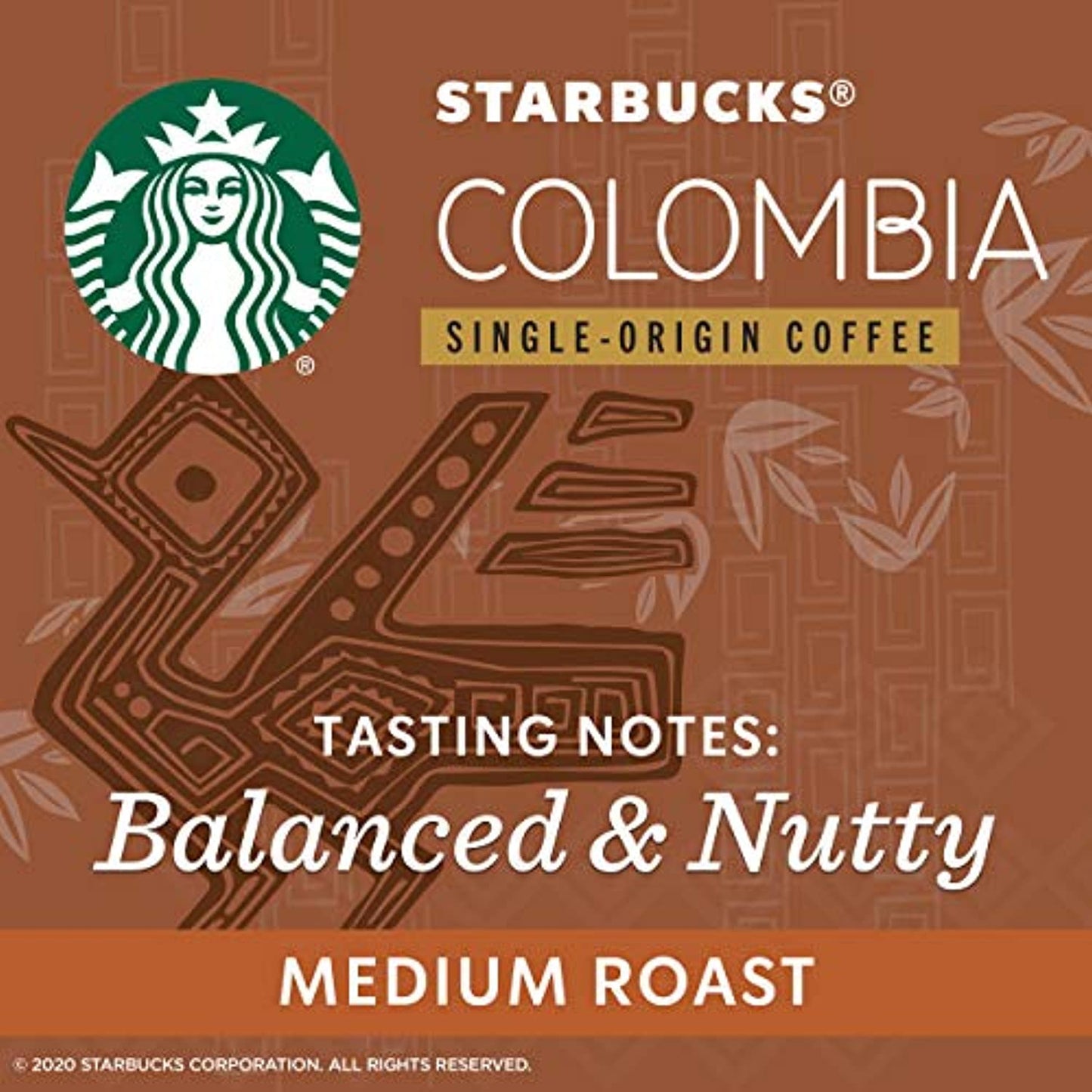 Starbucks Colombia Medium Roast Ground Coffee, 12 Ounce (Pack of 6)
