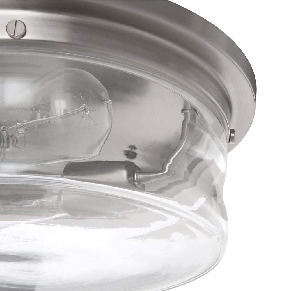 Home Decorators Collection 2-Light Brushed Nickel Flushmount