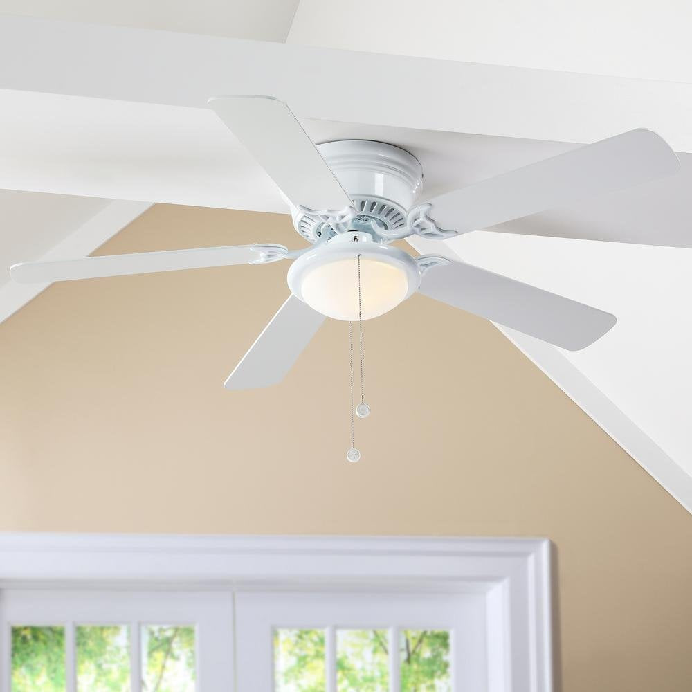 Hugger 52 in. LED White Ceiling Fan-AL383LED-WH