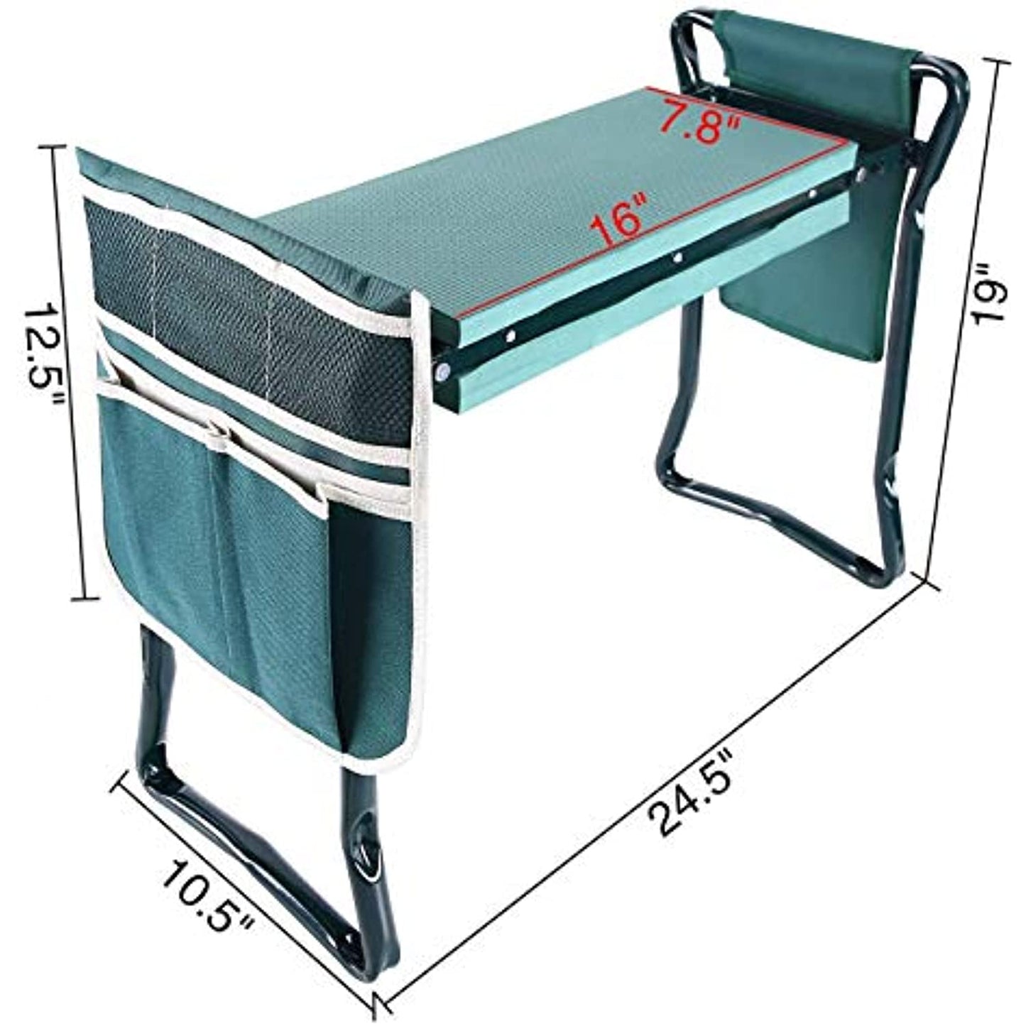 Ohuhu Upgraded Garden Kneeler and Seat with Thicken & Widen Soft Kneeling Pad