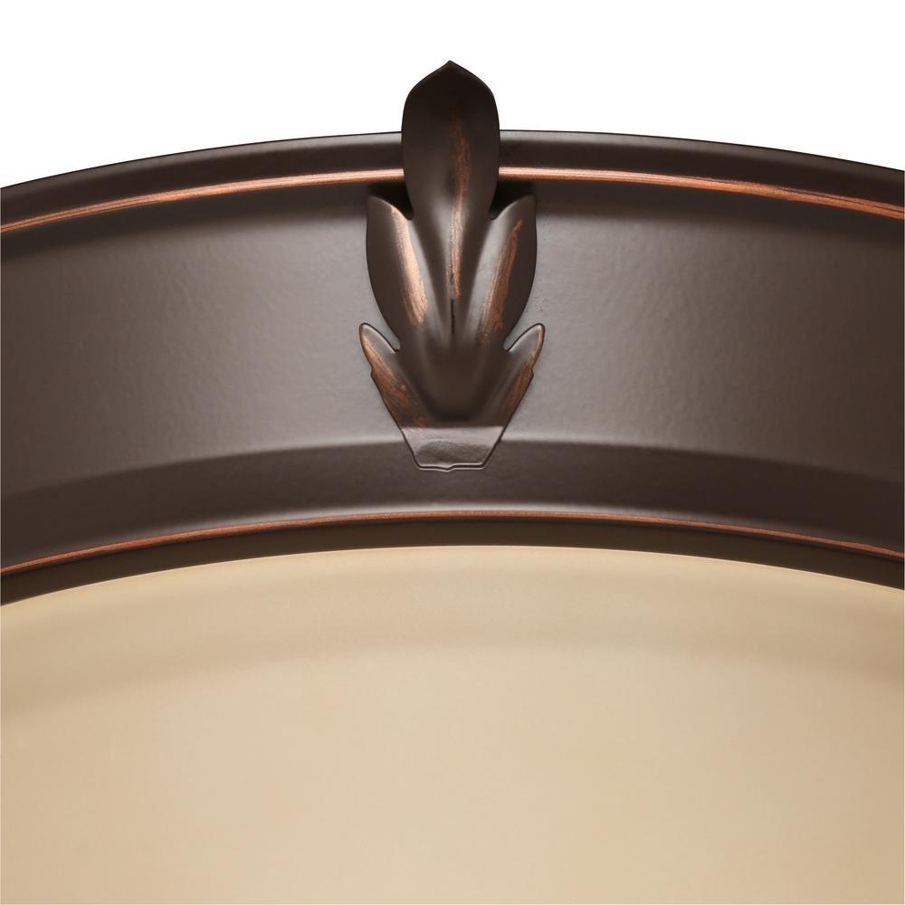 Hampton Bay 2-Light Oil-Rubbed Bronze Ceiling Flushmount