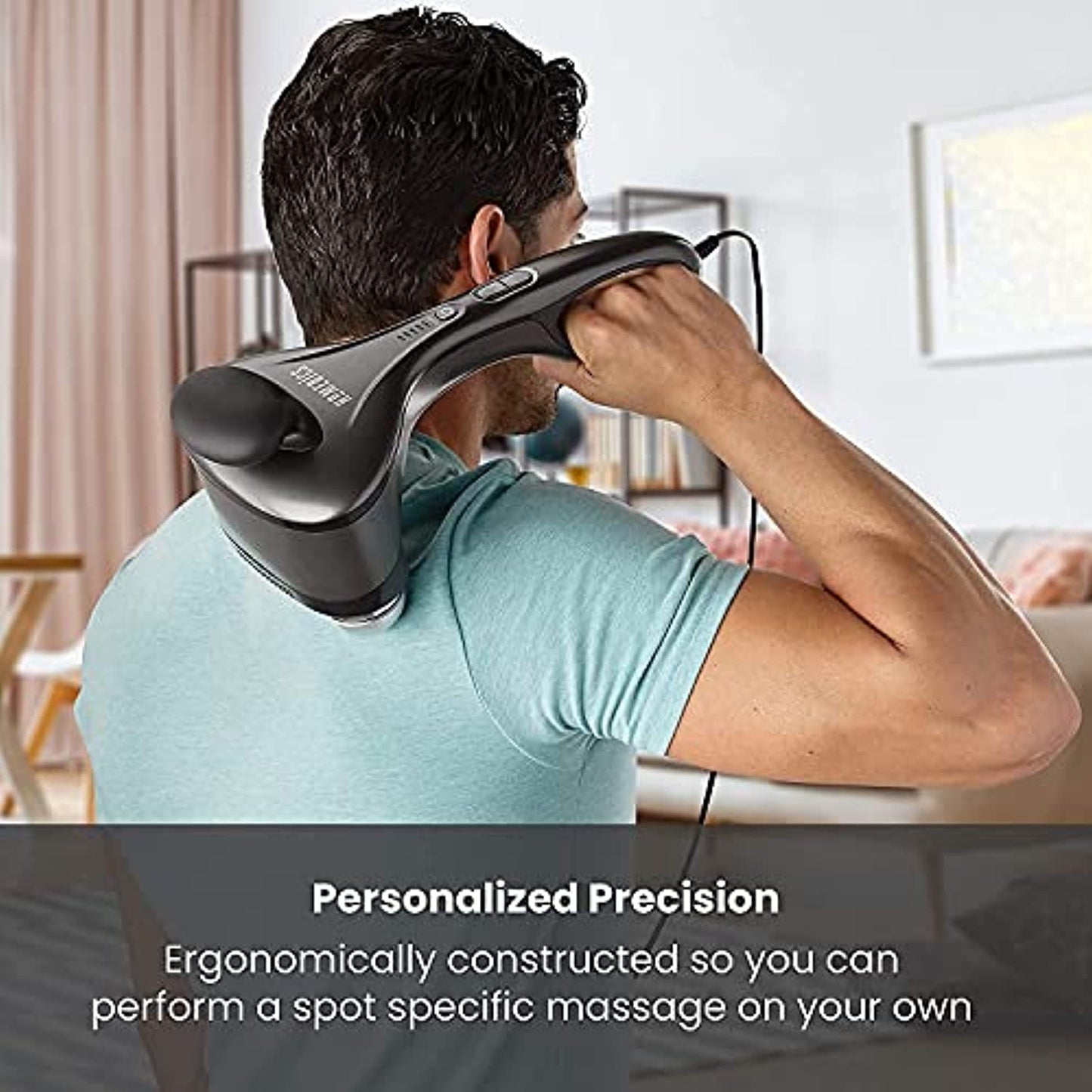 HoMedics Dual Temp Handheld Percussion Massage | 5 Speed Settings, 3