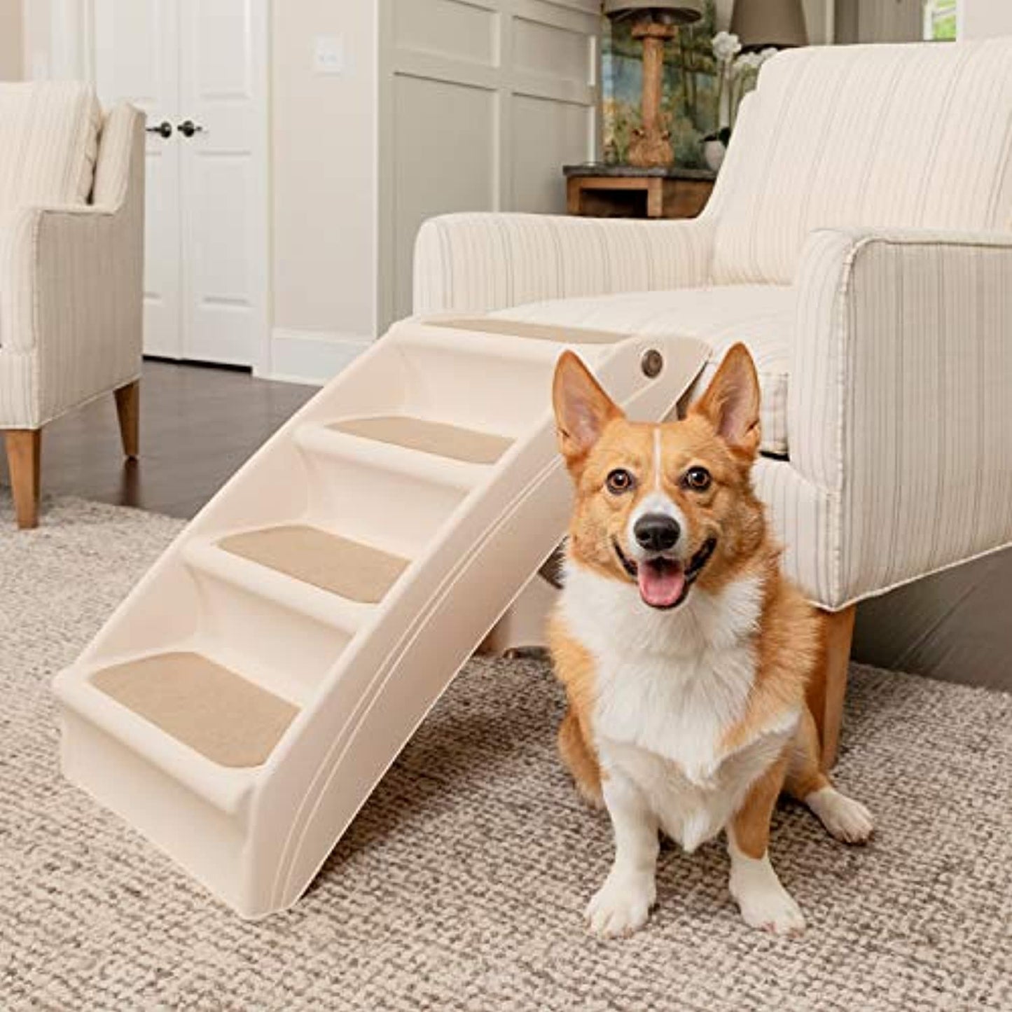 PupStep Plus Pet Stairs Kraft Box, Foldable Steps for Dogs and Cats (OPENBOX)