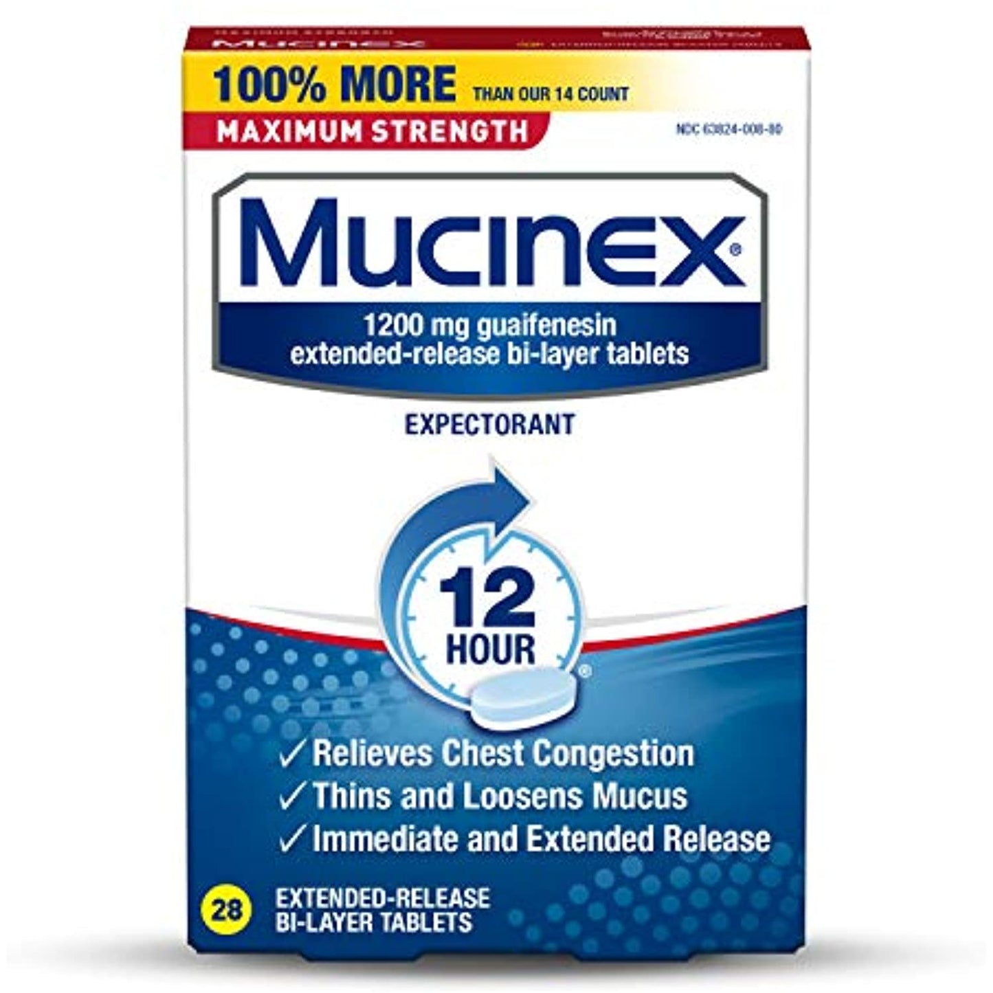 3 pack Mucinex Maximum Strength 12 Hour 1200 mg (28ct boxes) EXP 8/2022