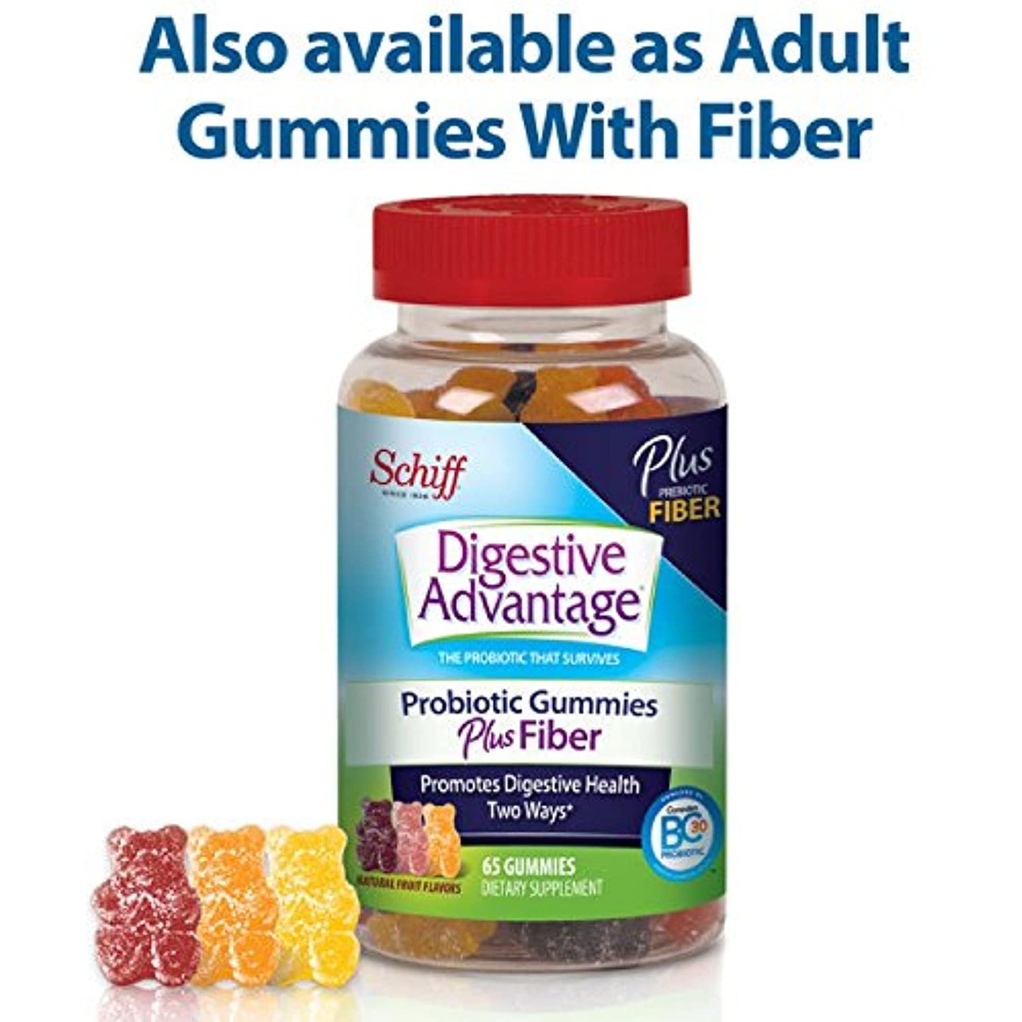 Digestive Advantage Probiotic Gummies, 60 count (Pack of 2) EXP 7/22 Distressed