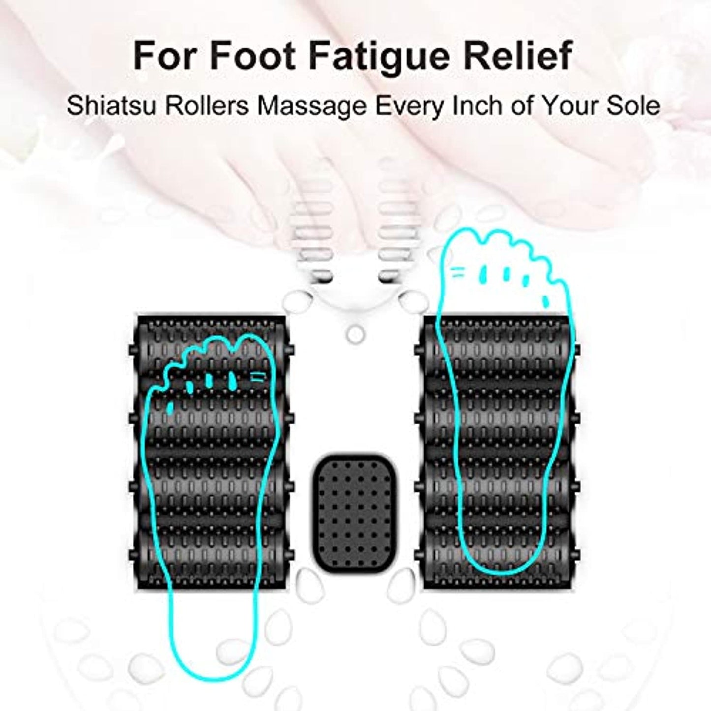 Foot Spa Bath Massager with Heat, Bubble Jets, 8 Long Massage Rollers (preowned)