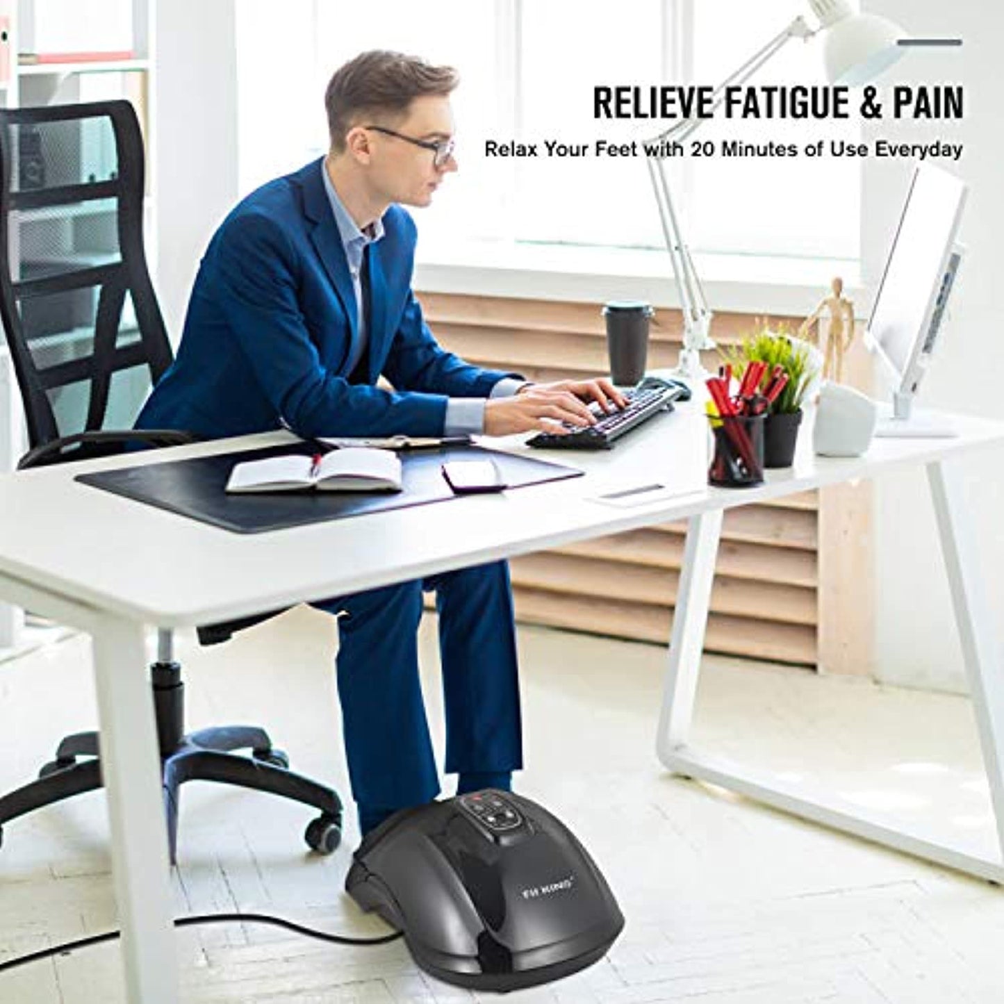 FIT KING Shiatsu Foot Massager Machine with Heat -FT-001F- (OPEN BOX/ NEW)