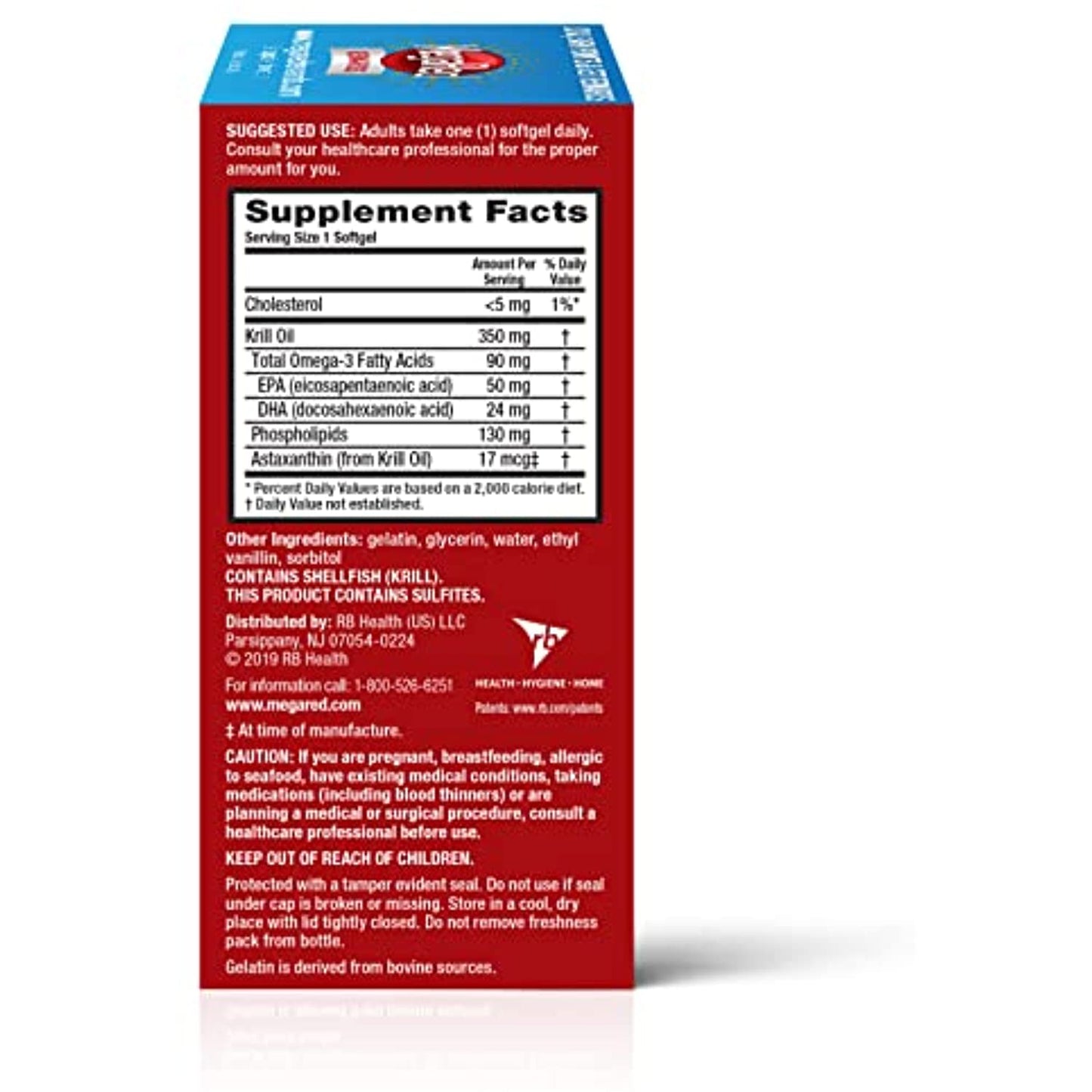 Schiff MegaRed 350mg Krill Oil - 120 Softgels EXP 10/22 No Box