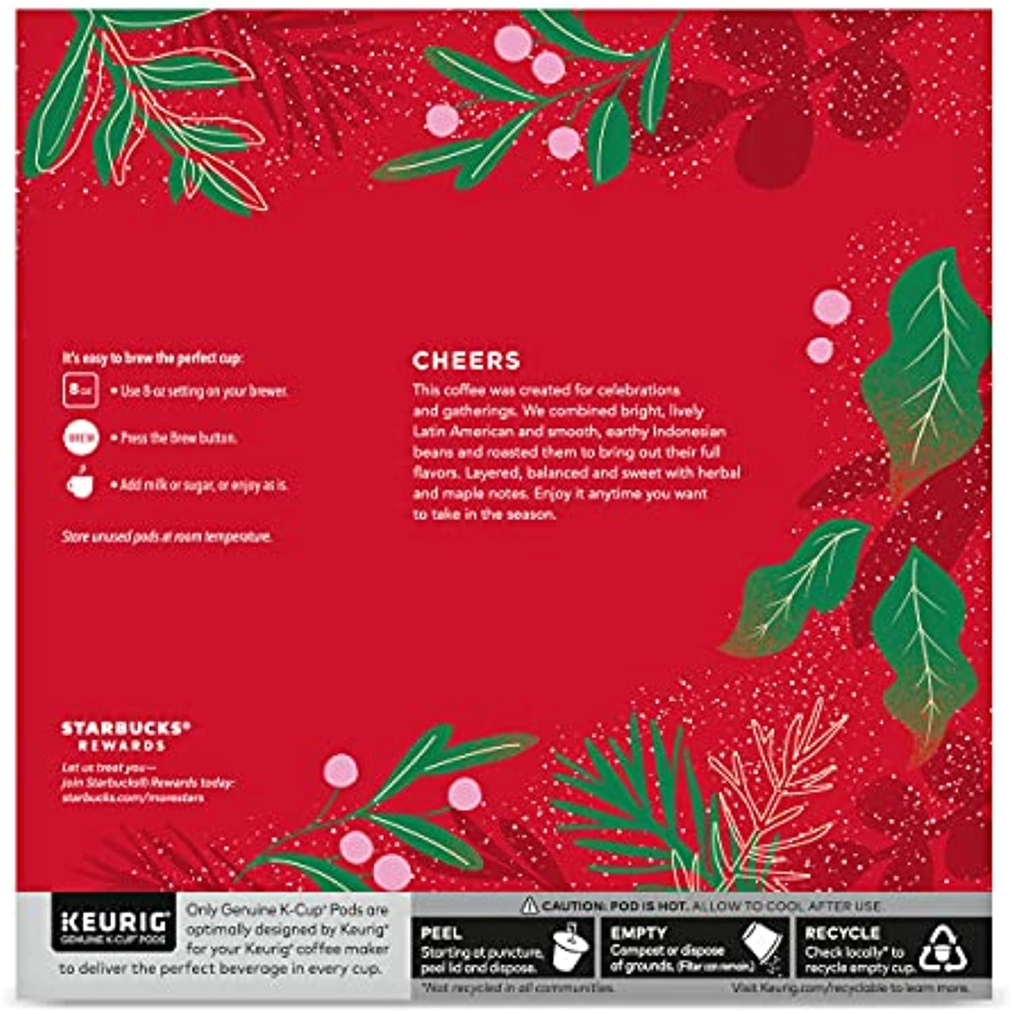 Starbucks Holiday Blend Medium Blend 128 Count READ DESCRIPTION