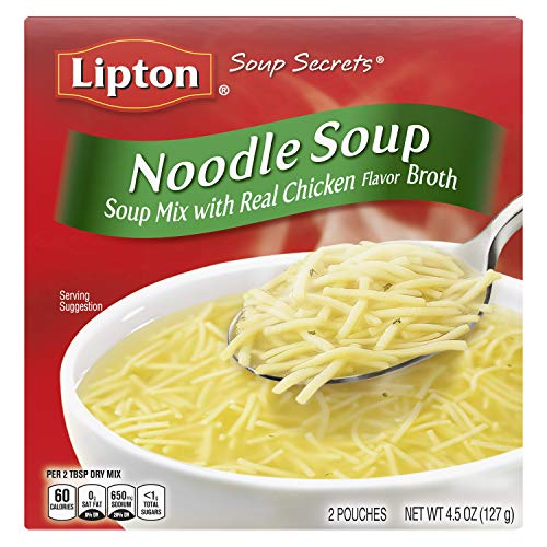 Lipton Instant Soup Mix Made With Real Chicken Broth Flavor, 4.5 Ounce (2 Count)