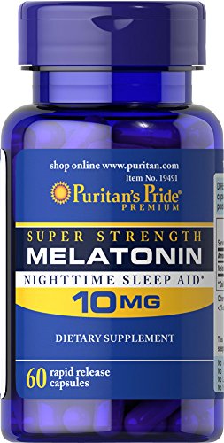 Puritan's Pride Super Strength Melatonin 10mg Rapid Release , 60-Count TOTAL