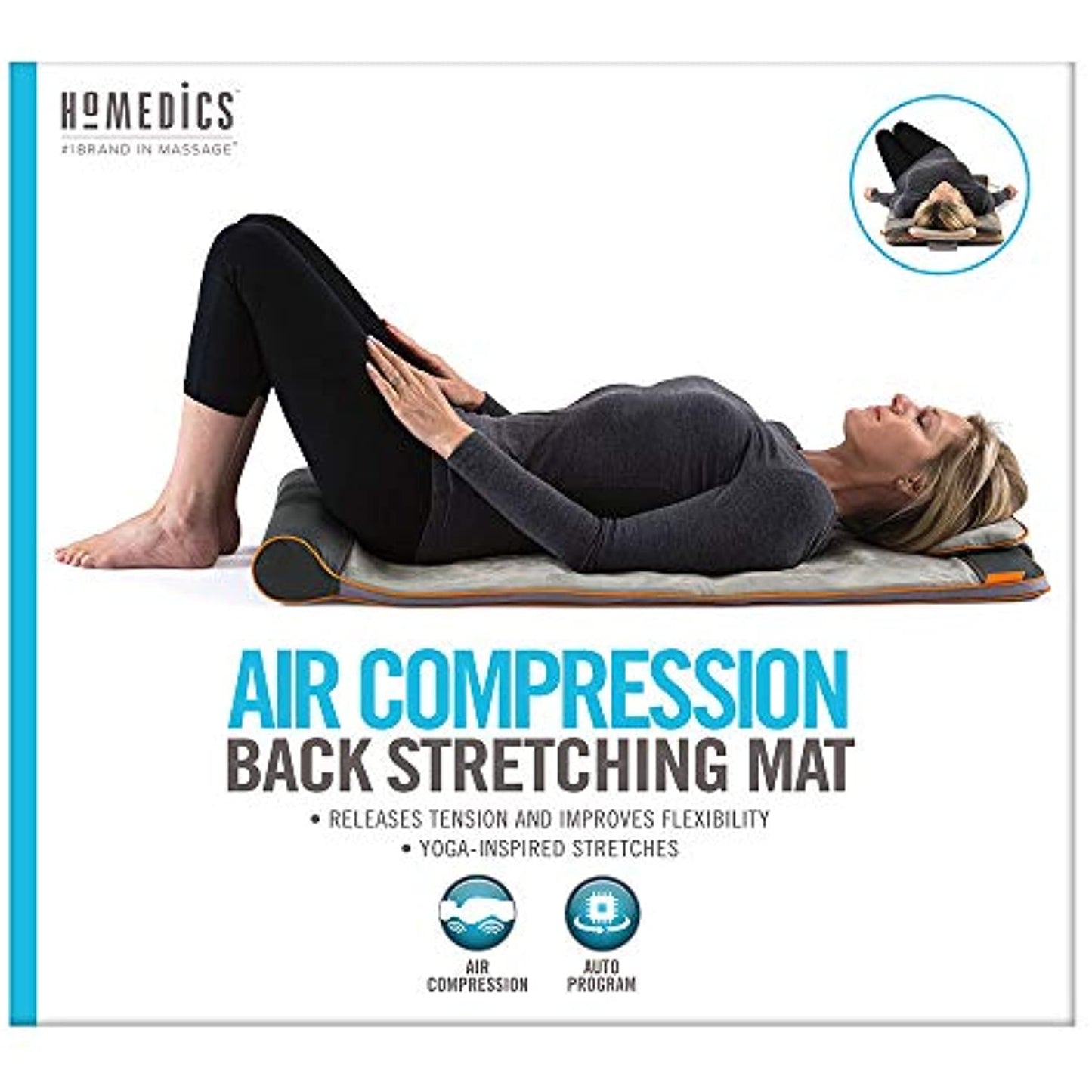 HoMedics Air Compression Back Stretching Mat - Gray