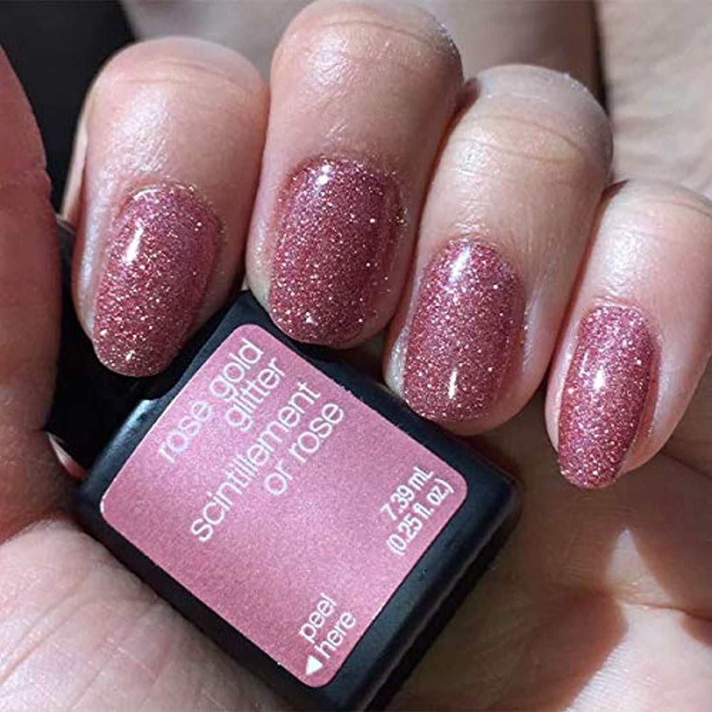 Sensationail Gel Glitter - Rose Gold Glitter - 71955 -