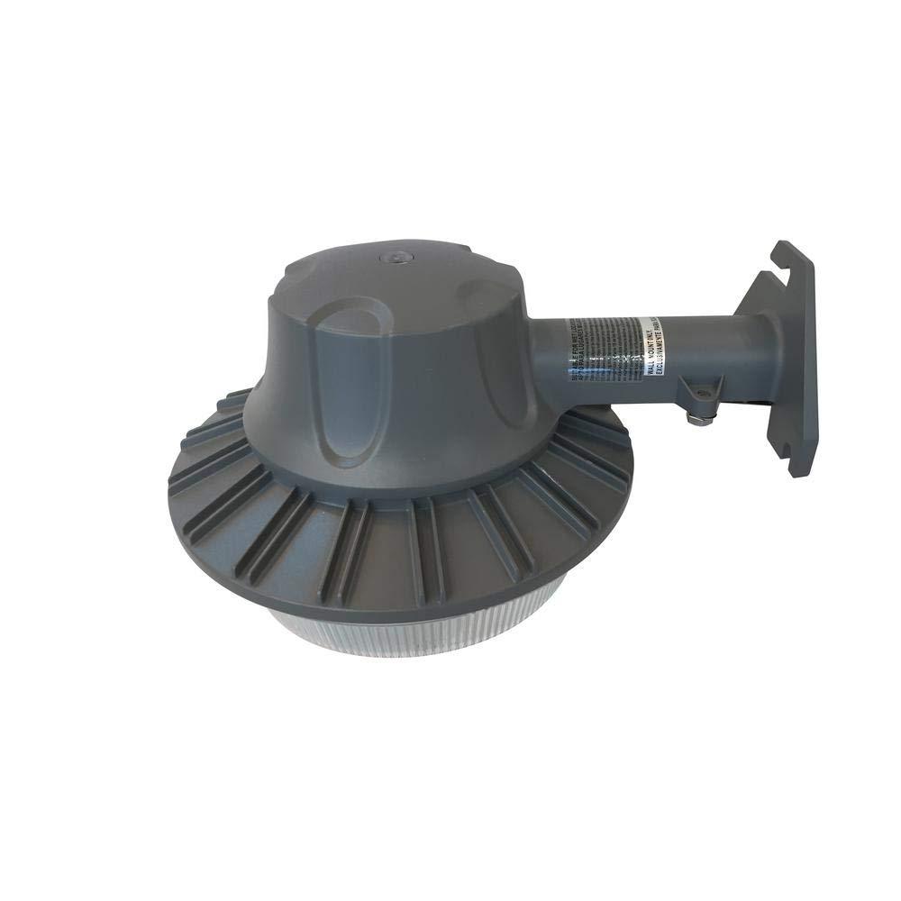 Commercial Electric 46-Watt Gray Outdoor Integrated LED Area Light Wall/Pole M..