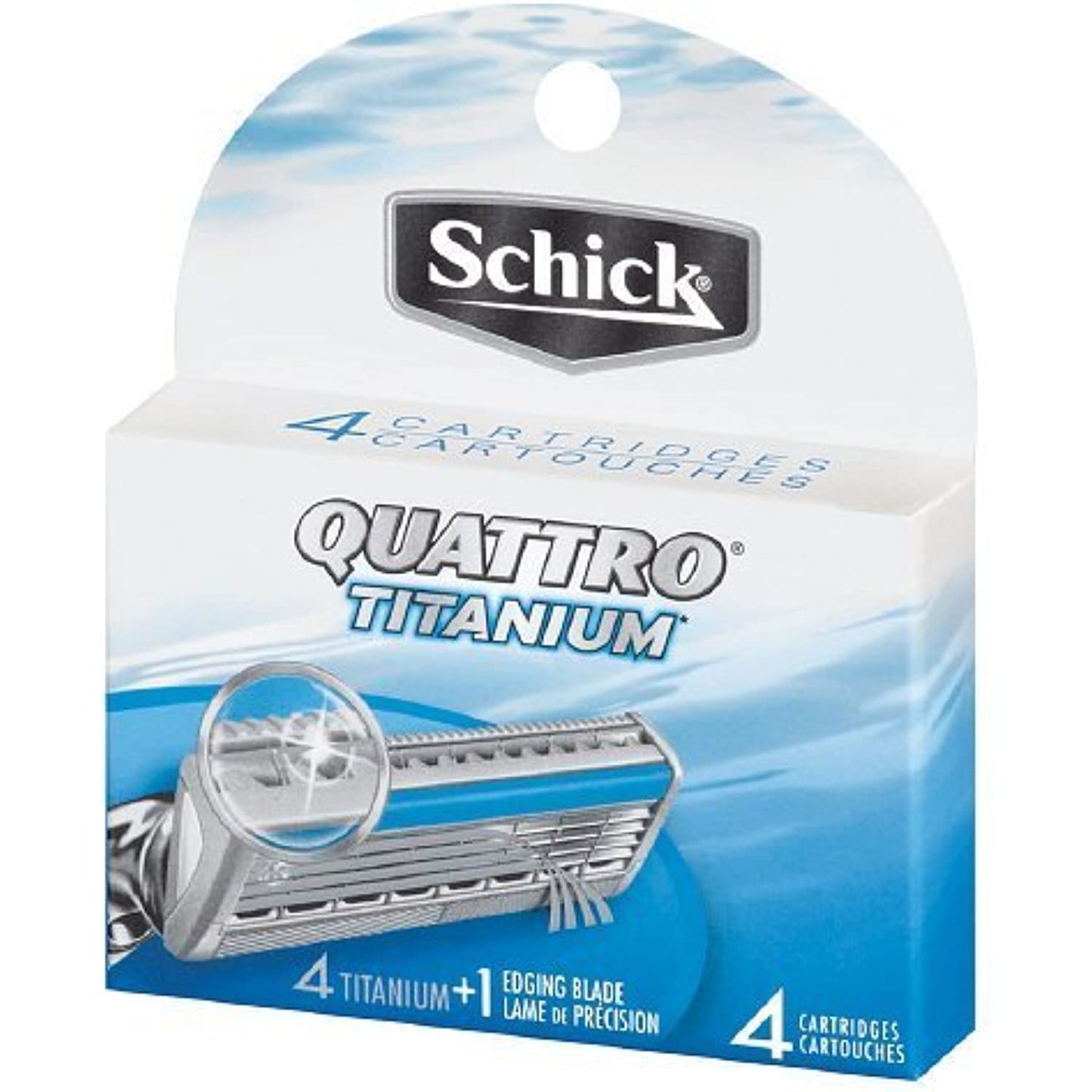 Schick Quattro Titanium Razor Blade Refills for Men - 24 Cartridges