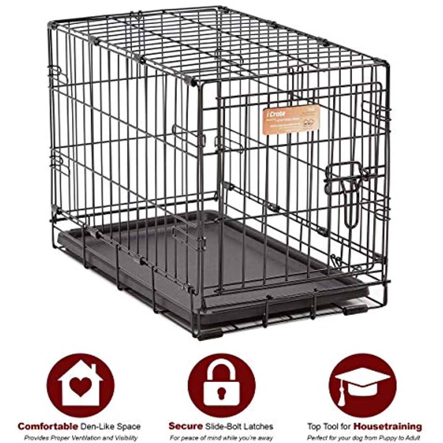 Midwest Folding Dog Crate - Extra Small, Black, 22L x 13W x 16H (USED)