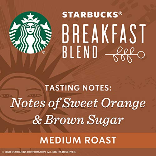 6 PACK Starbucks Breakfast Blend Ground Coffee (12 oz ea) Best Before April 2020