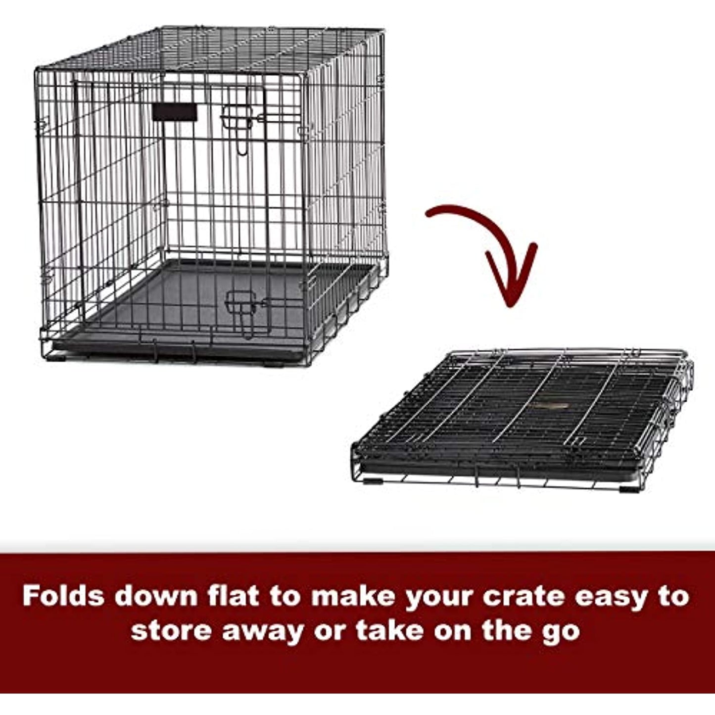 Midwest Folding Dog Crate - Extra Small, Black, 22L x 13W x 16H (USED)