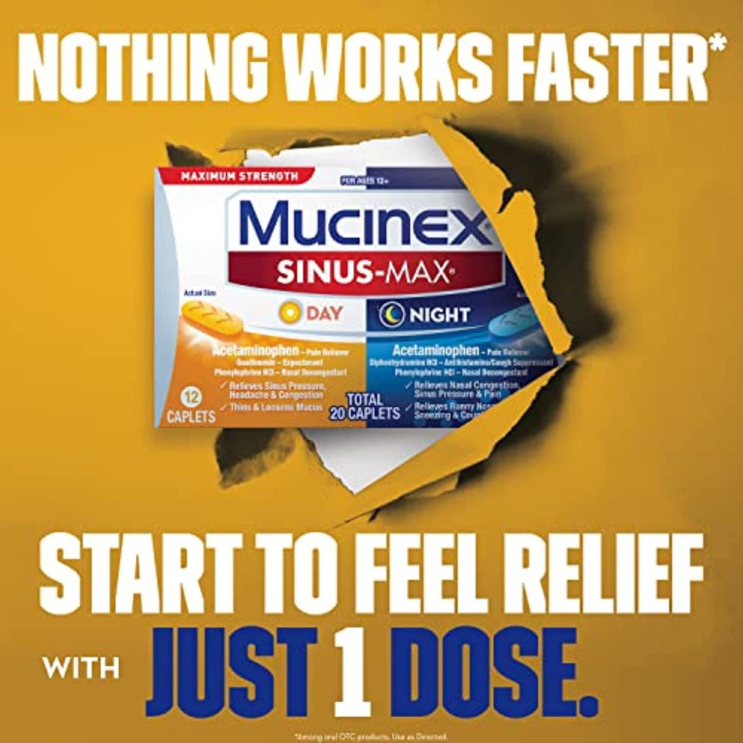 Mucinex Sinus-Max Max Strength Day & Night Caplets 20 ct