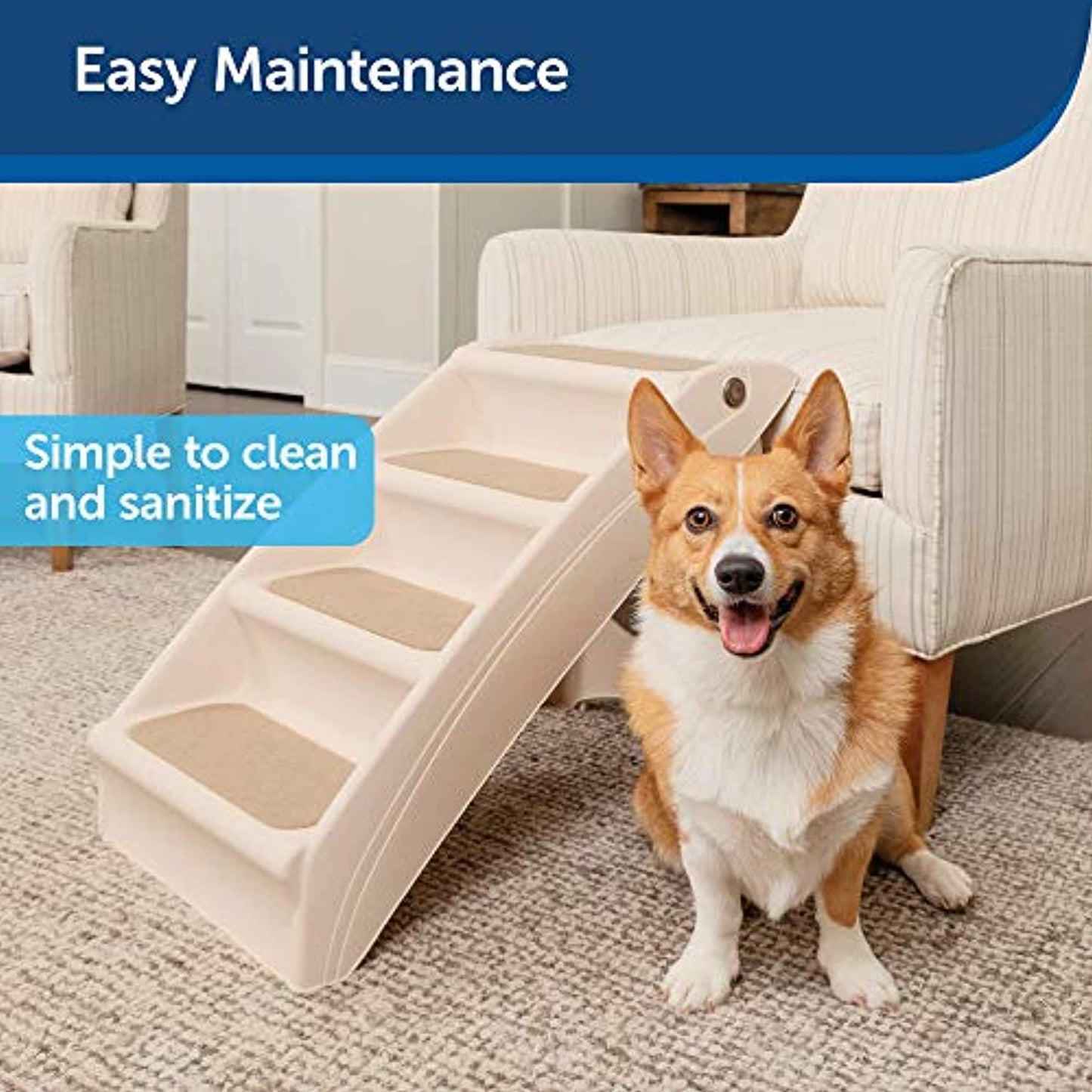 PupStep Plus Pet Stairs Kraft Box, Foldable Steps for Dogs and Cats (OPENBOX)