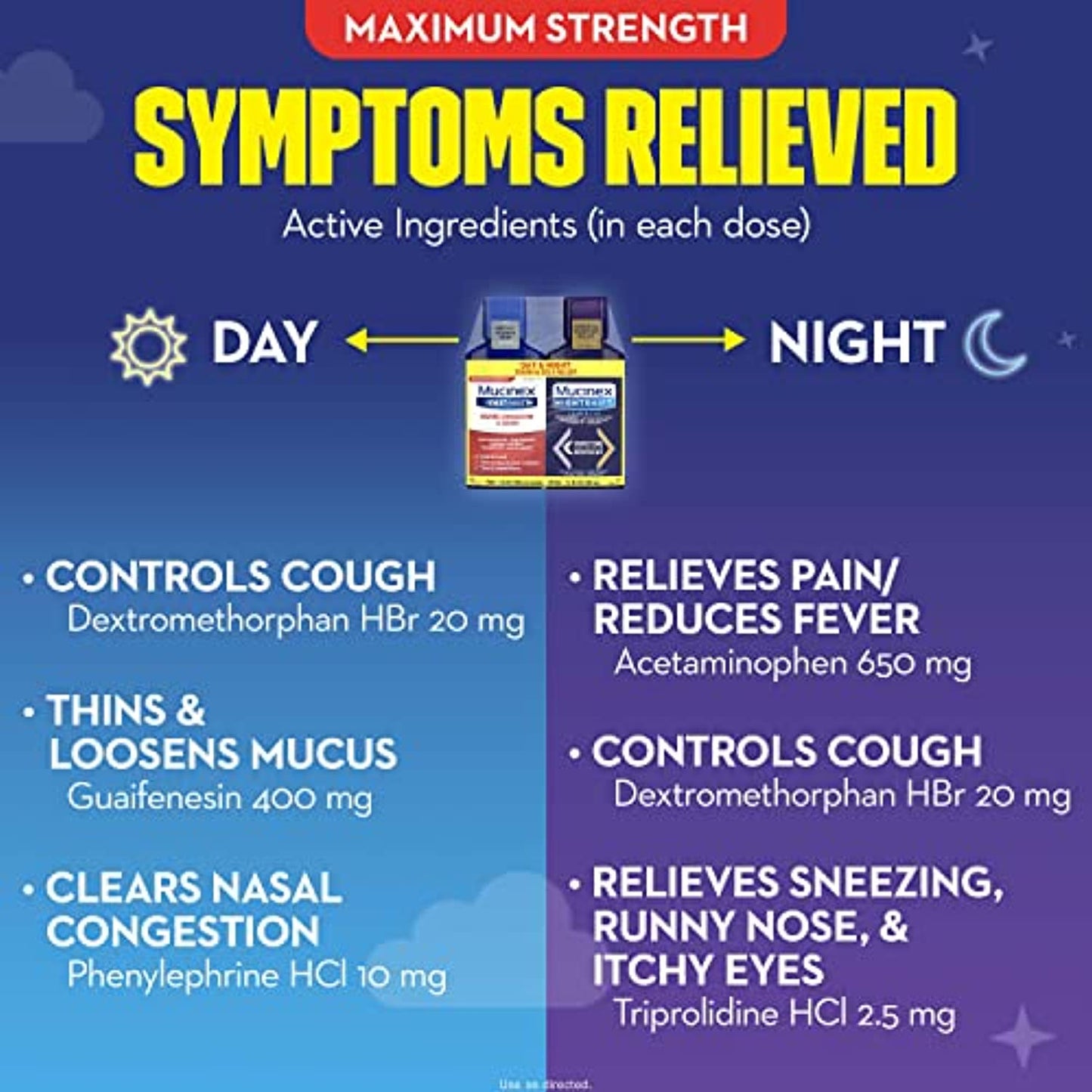 Mucinex Maximum Strength Severe Congestion & Cough & Nightshift Cold & Flu Liquid For Multi-Symptom Relief, 6 Fl Oz (Pack of 2)