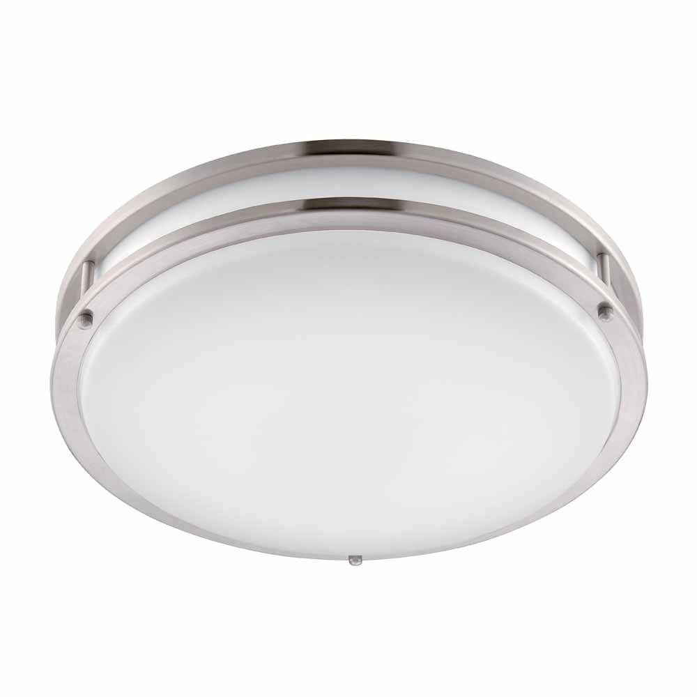 Hampton Bay DC016LED 16" Brushed Nickel LED Round Flush Mount