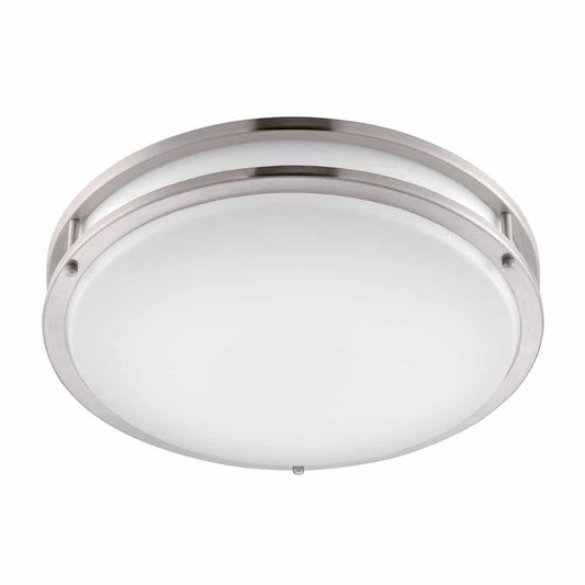 Hampton Bay DC016LED 16" Brushed Nickel LED Round Flush Mount