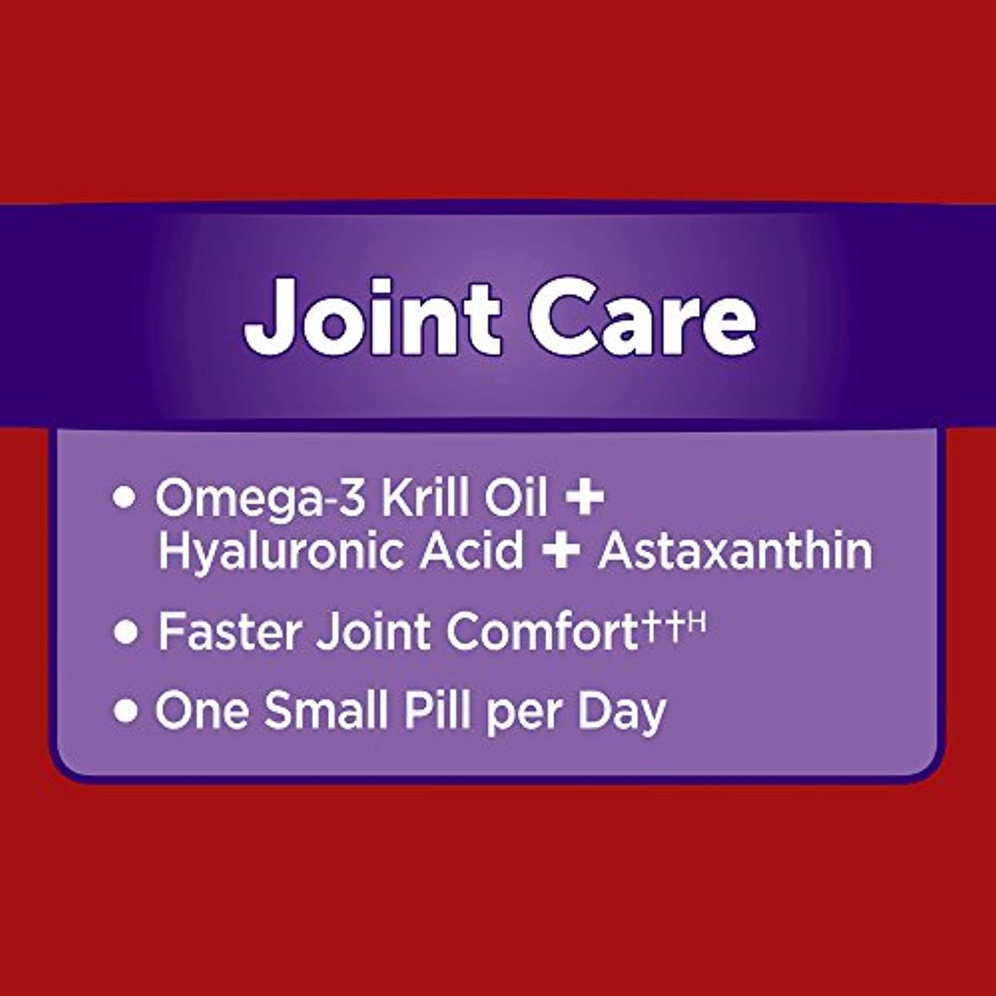 Omega-3 Krill Oil and Joint Supplement 353mg, Megared Joint Care Softgels (30 Count In A Bottle) - EPA/DHA fatty acids, Antioxidants, Hyaluronic acid, No fishy burp aftertaste as with Fish Oil (Pack of 2)