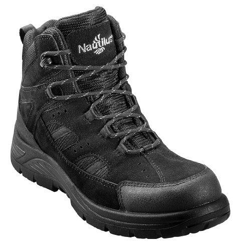 Nautilus Men's Metal Free Waterproof Lace-Up Work Boot Composite Toe Black 10 EE US